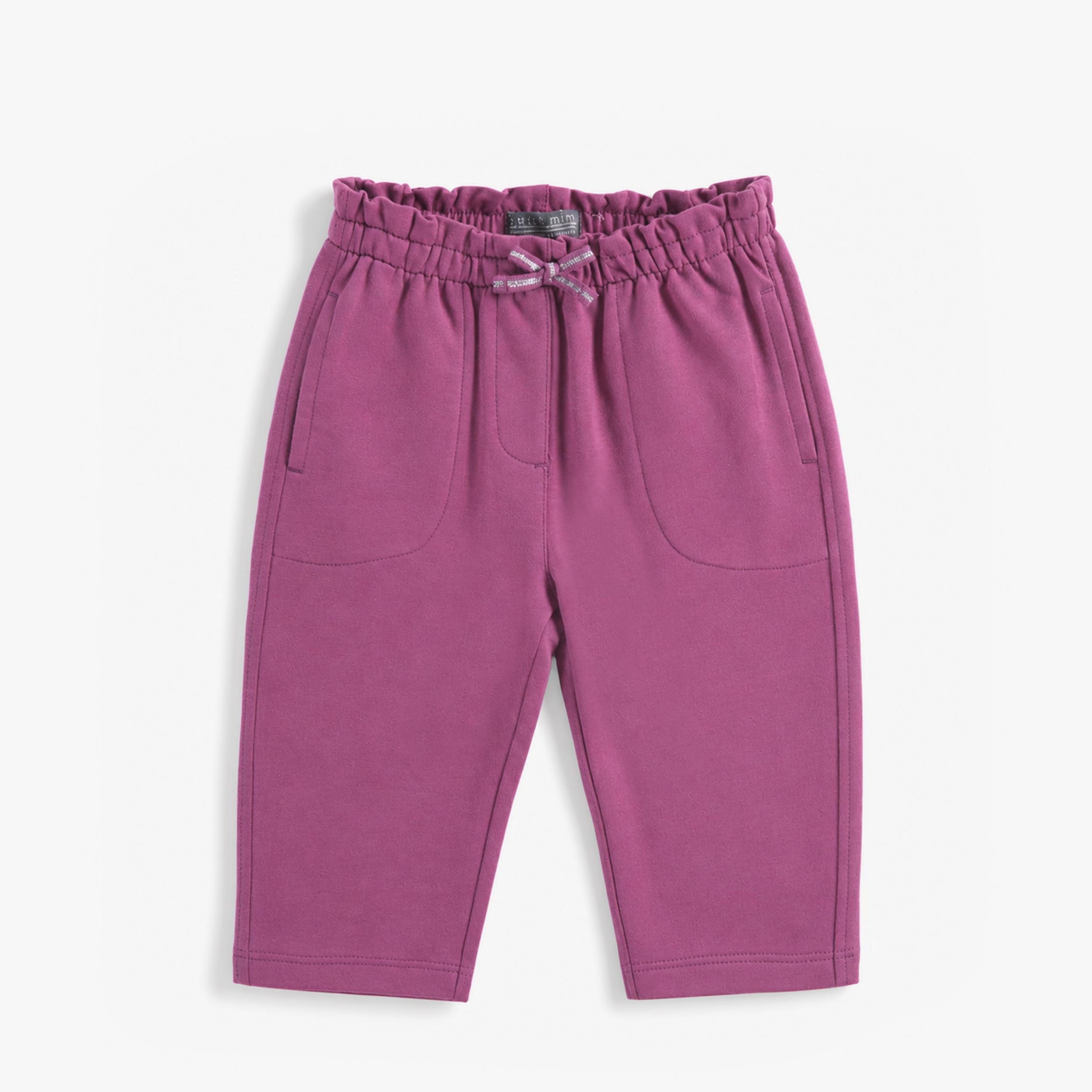 Pantalon mauve en coton français, bébé - Souris Mini