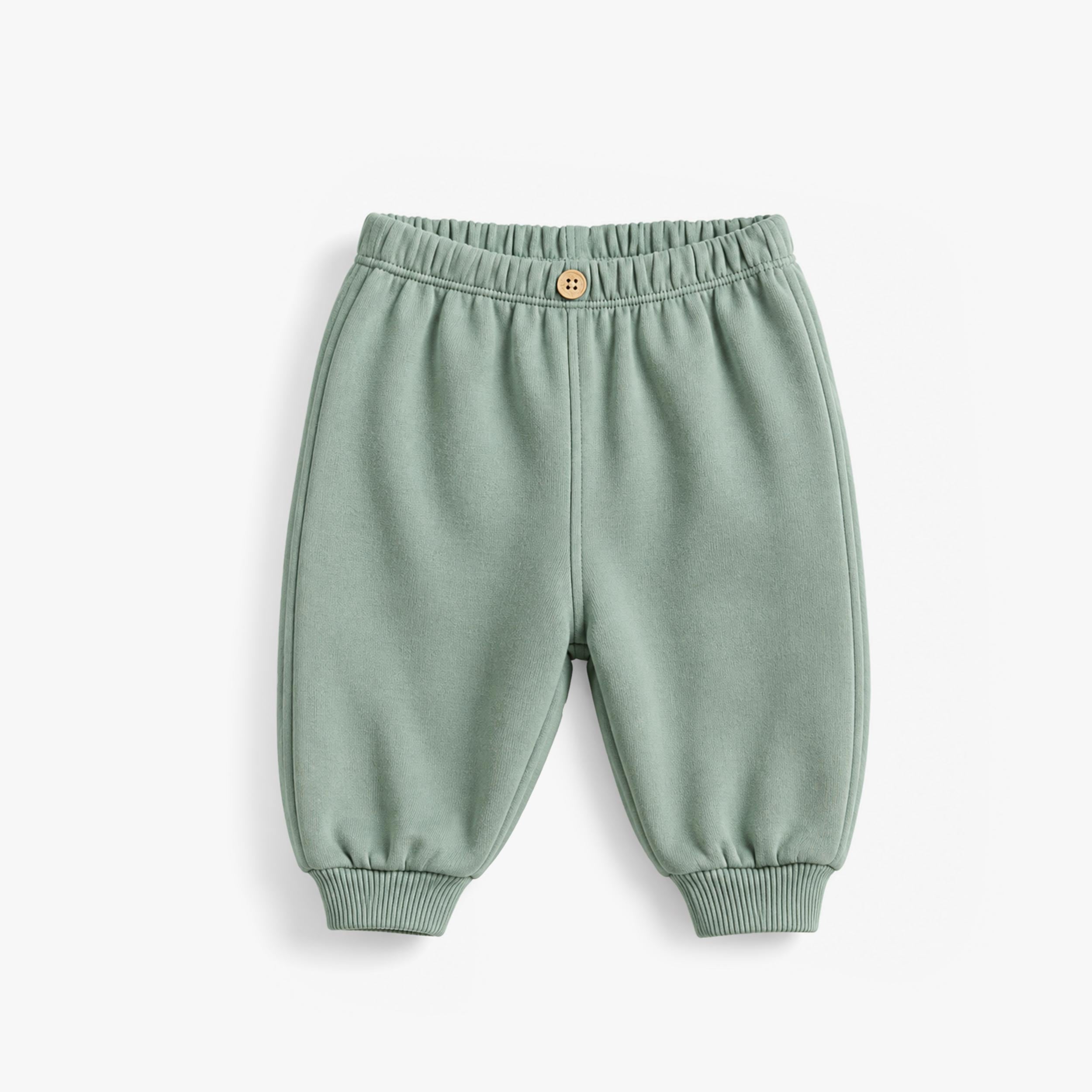 Pantalon vert  en coton ouaté, bébé garçon - Souris Mini