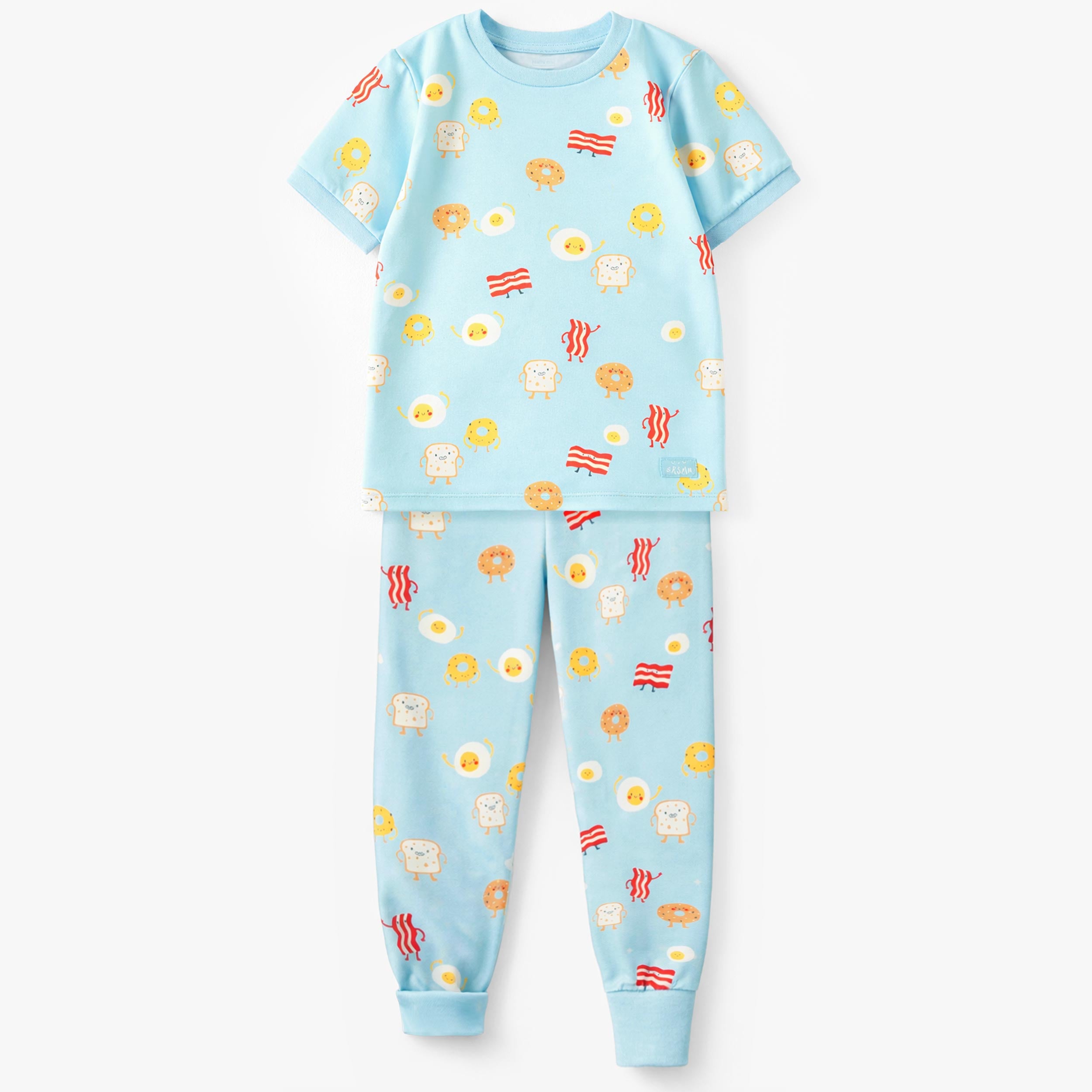 Pyjama deux pièces bleu à motifs de déjeuner, enfant - Souris Mini