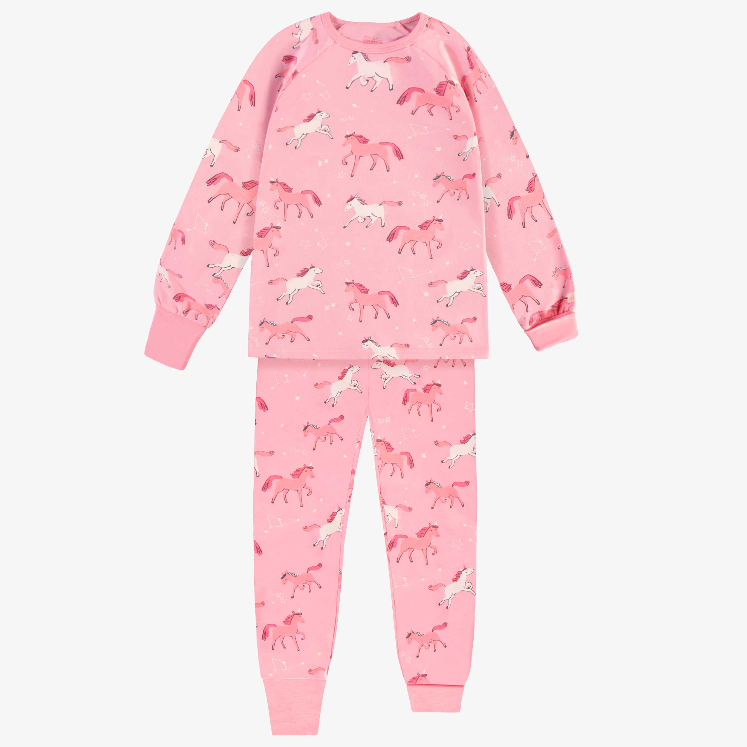 Pyjama deux pièces rose à motifs de licornes, enfant - Souris Mini