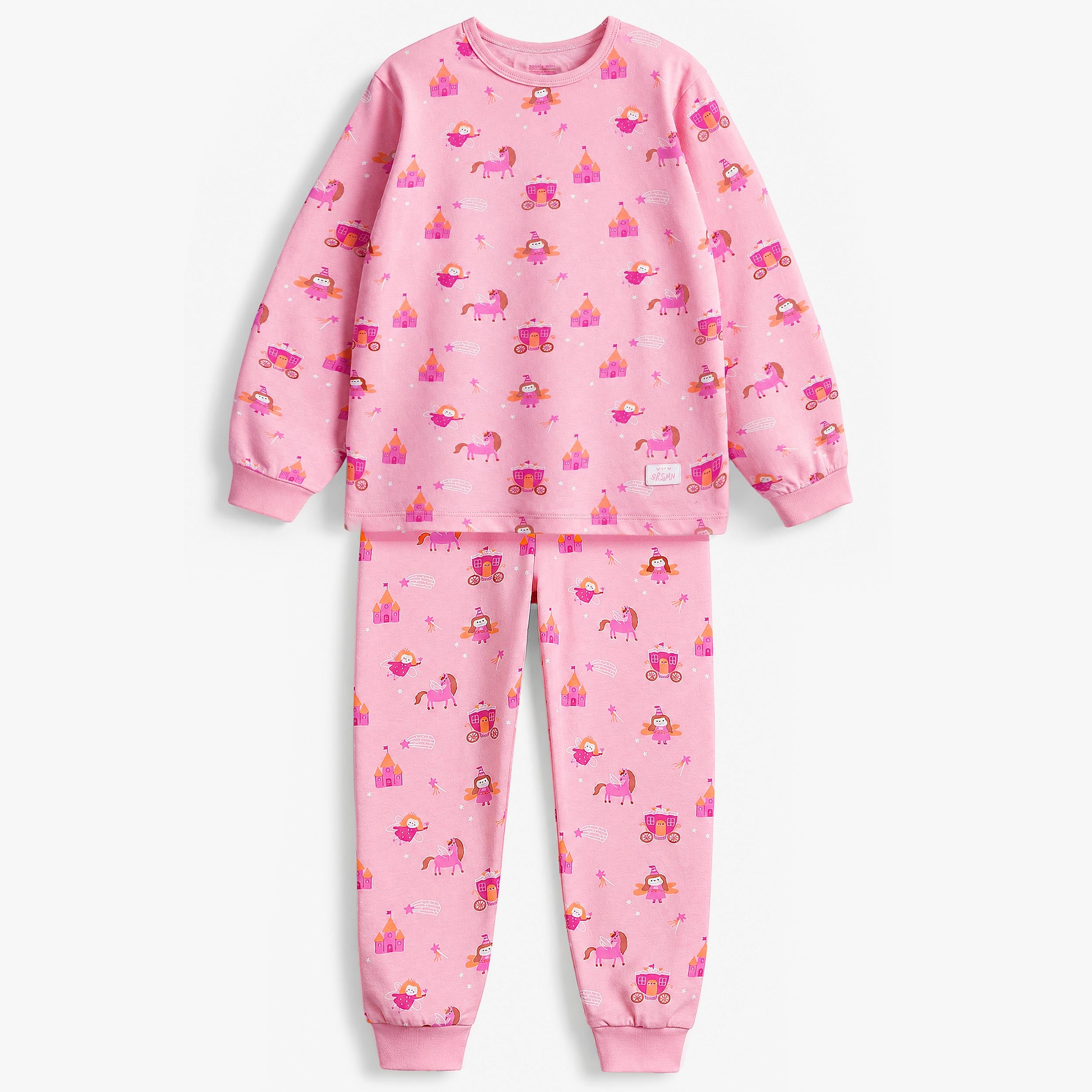 Pyjama deux pièces rose à imprimé de fées, enfant - Souris Mini