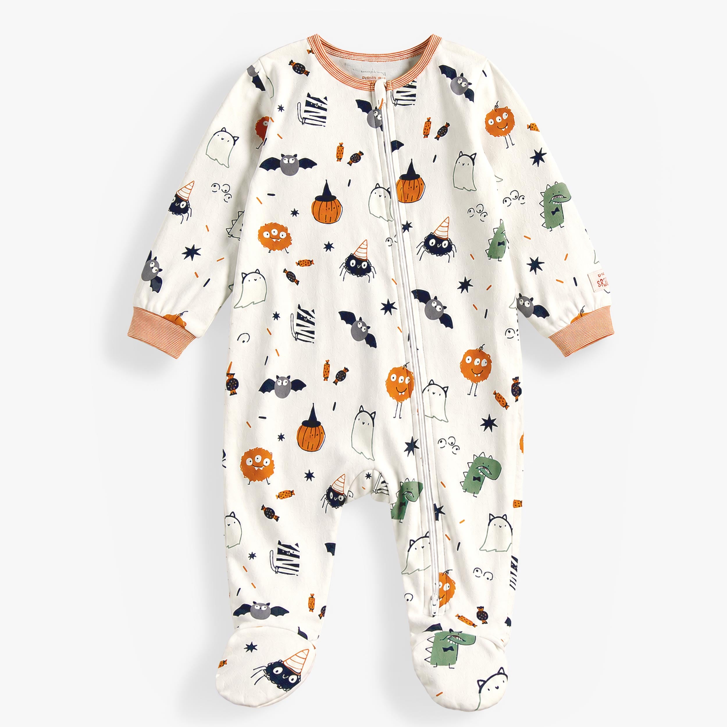 Pyjama une pièce crème à imprimé d’Halloween, bébé - Souris Mini