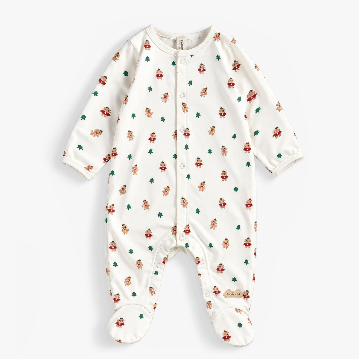 Pyjama une pièce crème à imprimé, naissance - Souris Mini