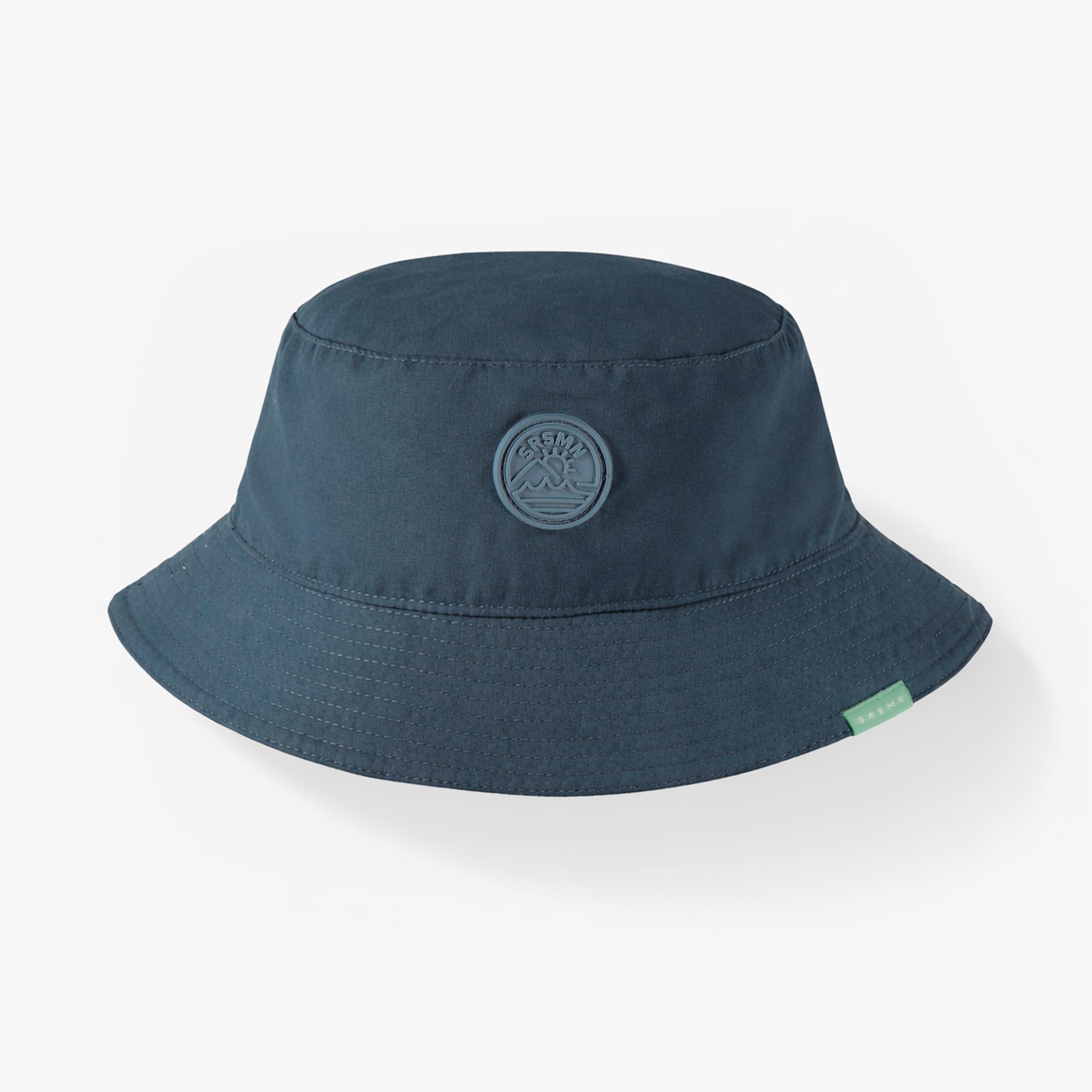 Revers du chapeau de soleil réversible bleu à motifs de crocodiles, enfant