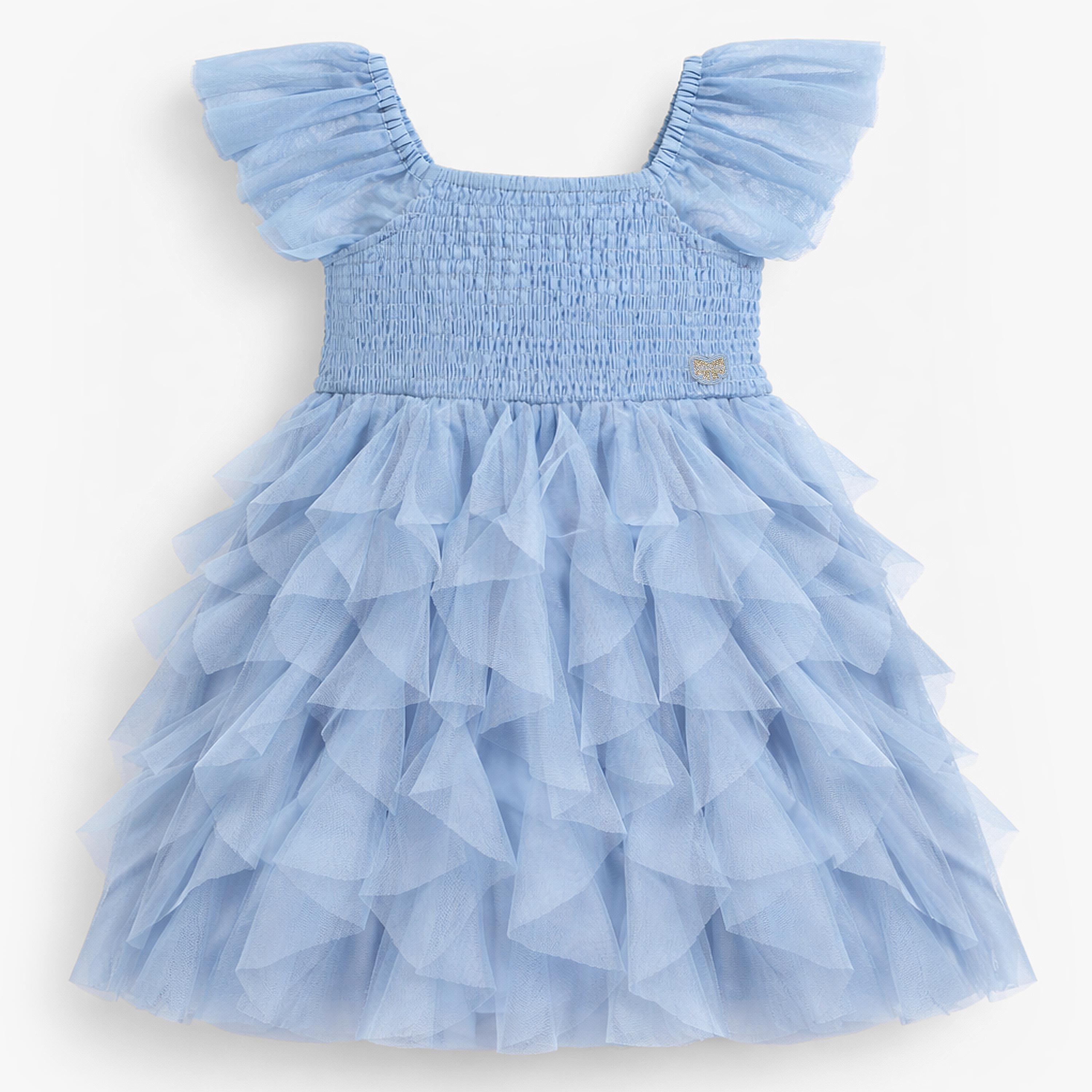 Robe bleue en tulle souple, enfant - Souris Mini