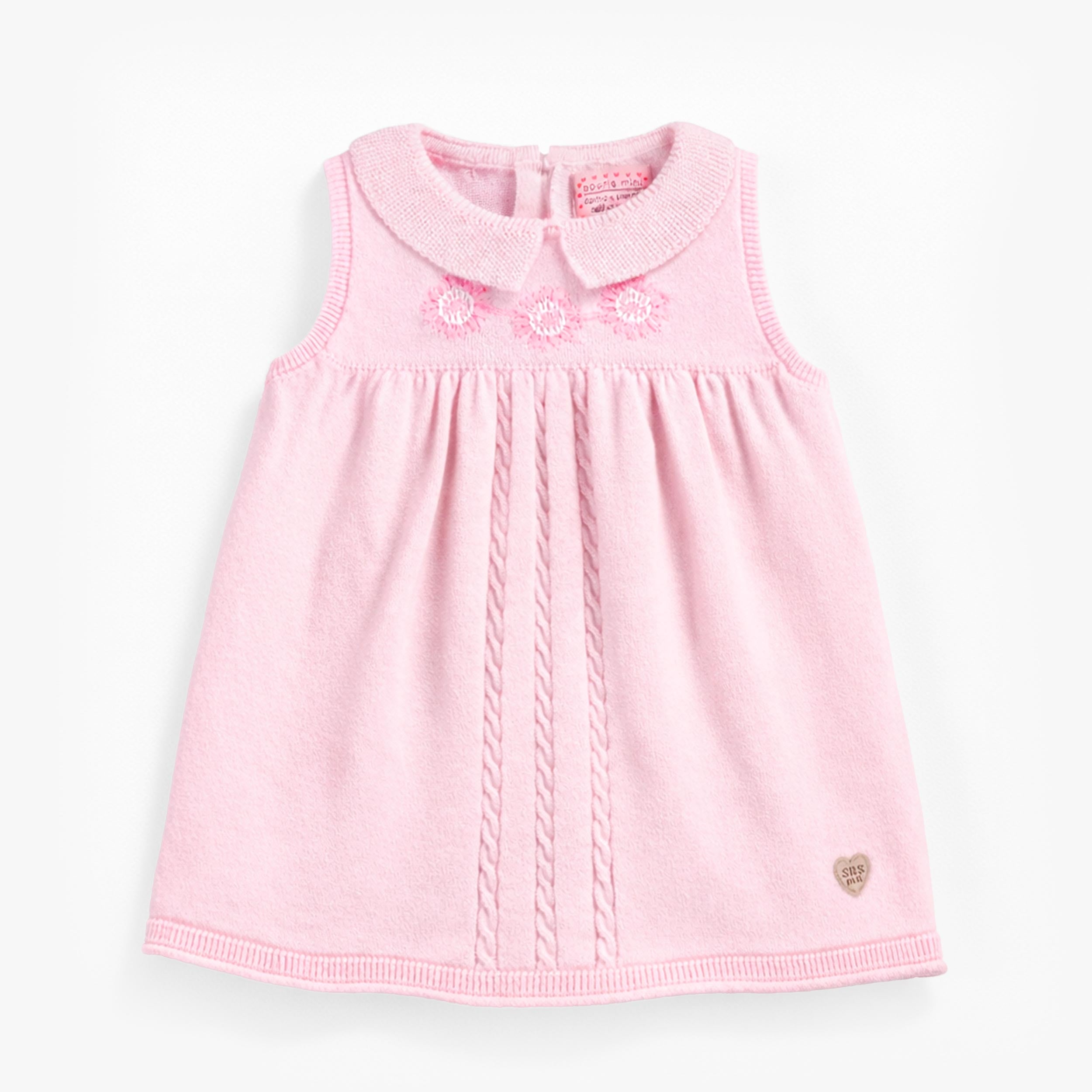 Robe rose en tricot, bébé - Souris Mini
