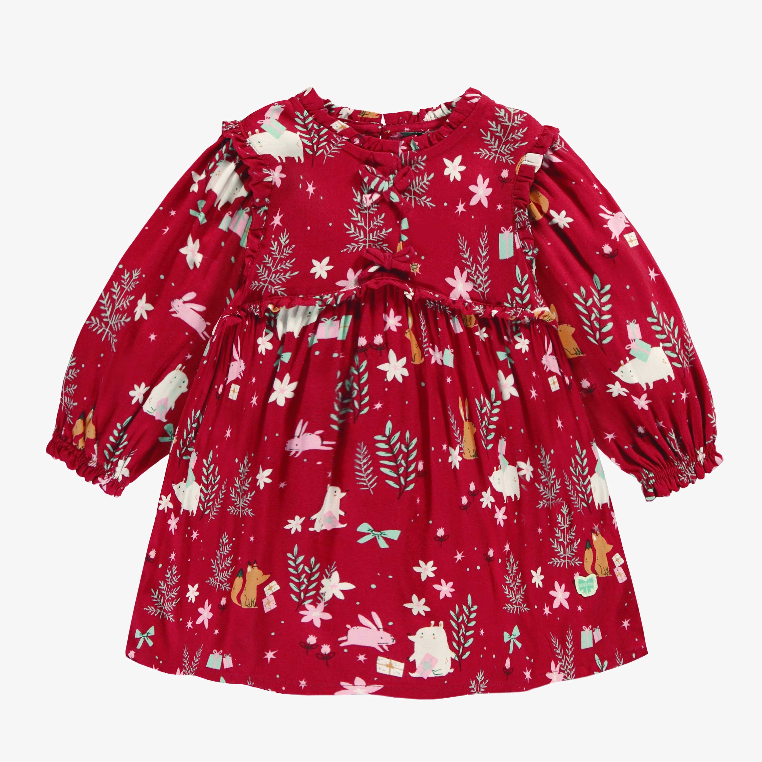 Robe rouge à motifs festifs, bébé - Souris Mini
