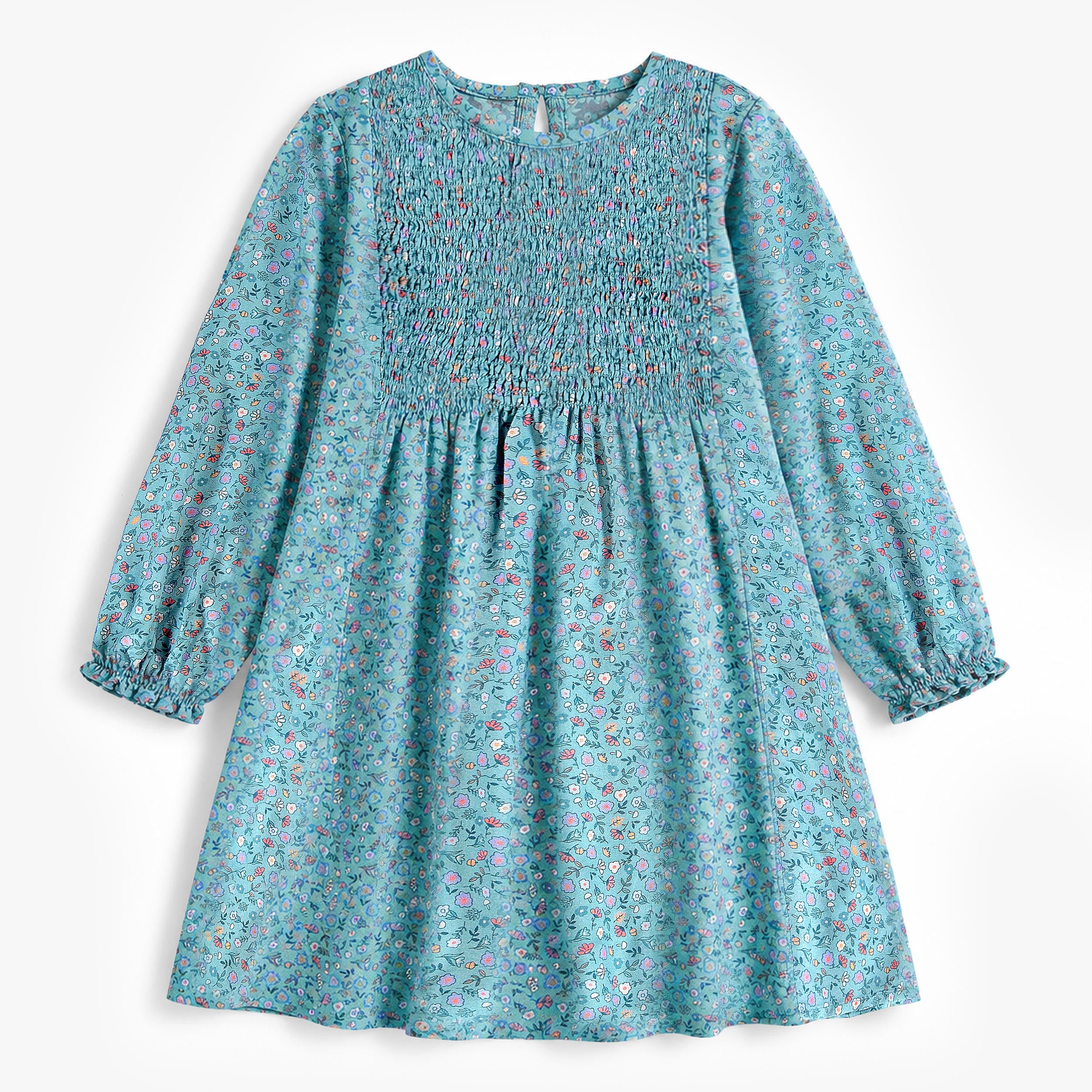 Robe bleue à imprimé floral, enfant - Souris Mini