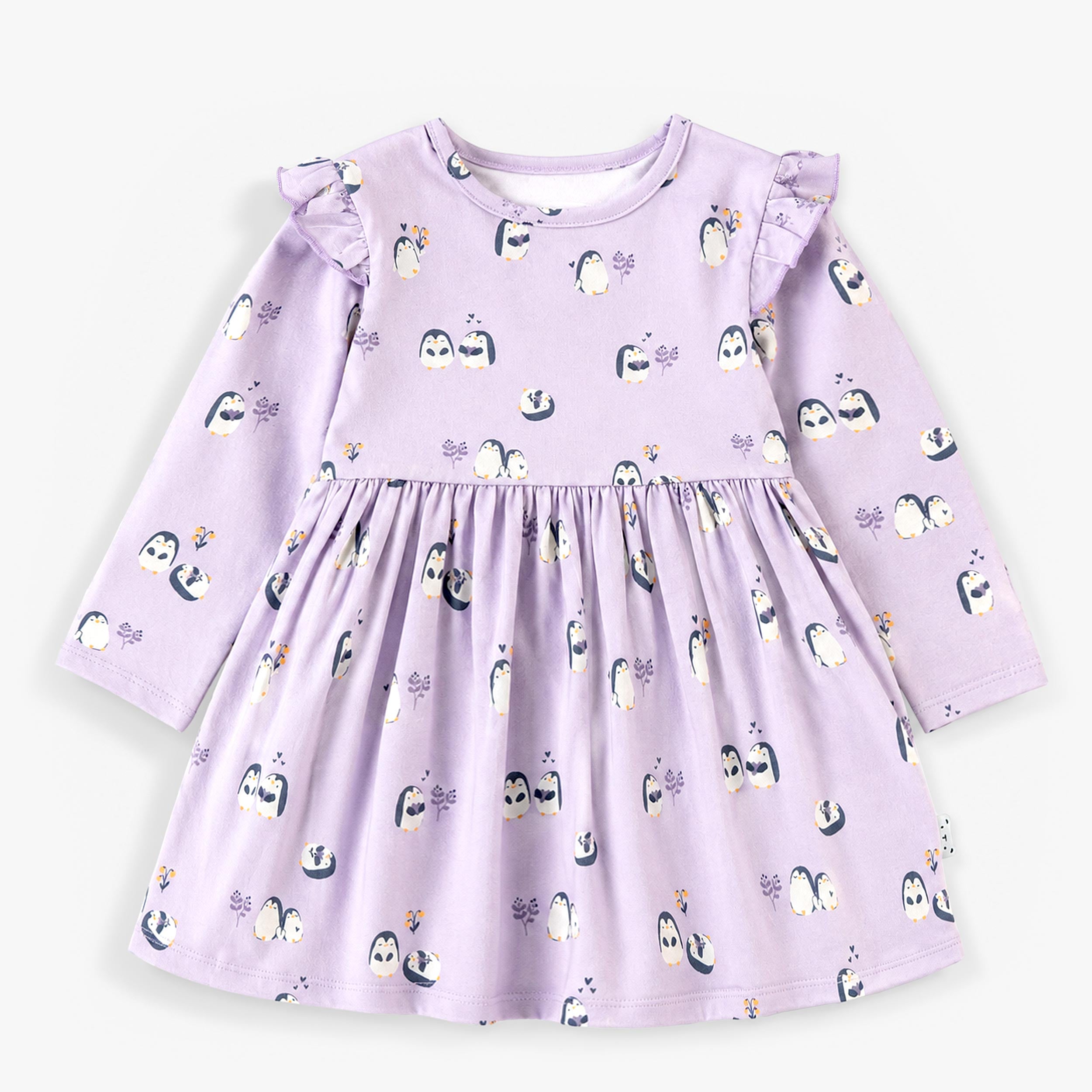 Robe mauve à imprimé de pingouins, bébé - Souris Mini
