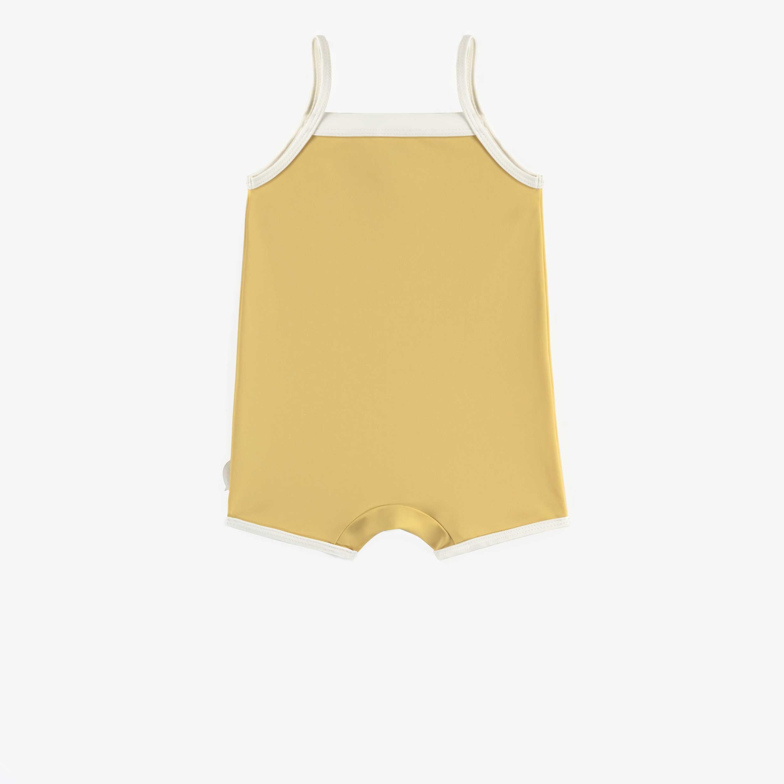 Dos du maillot une pièce jaune avec illustration d’un papillon, bébé