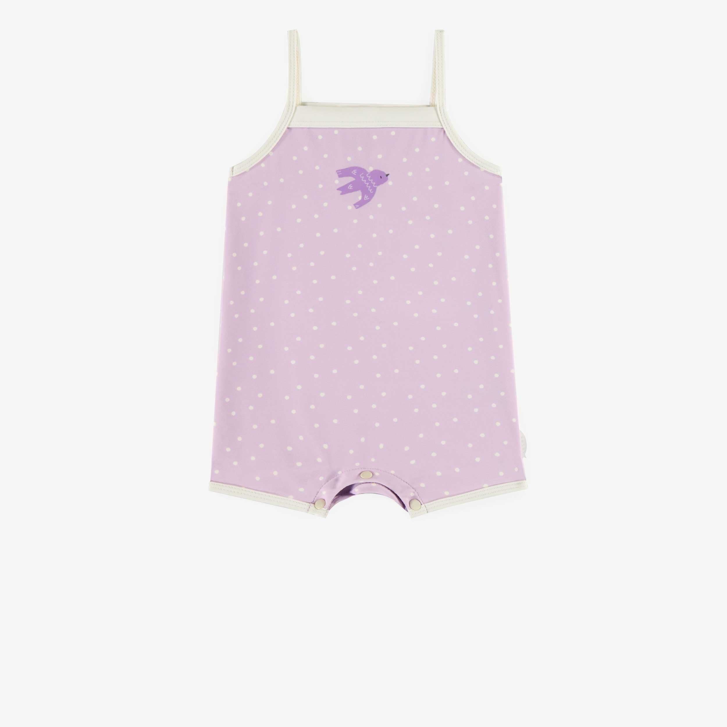 Purple one-piece swimsuit, baby