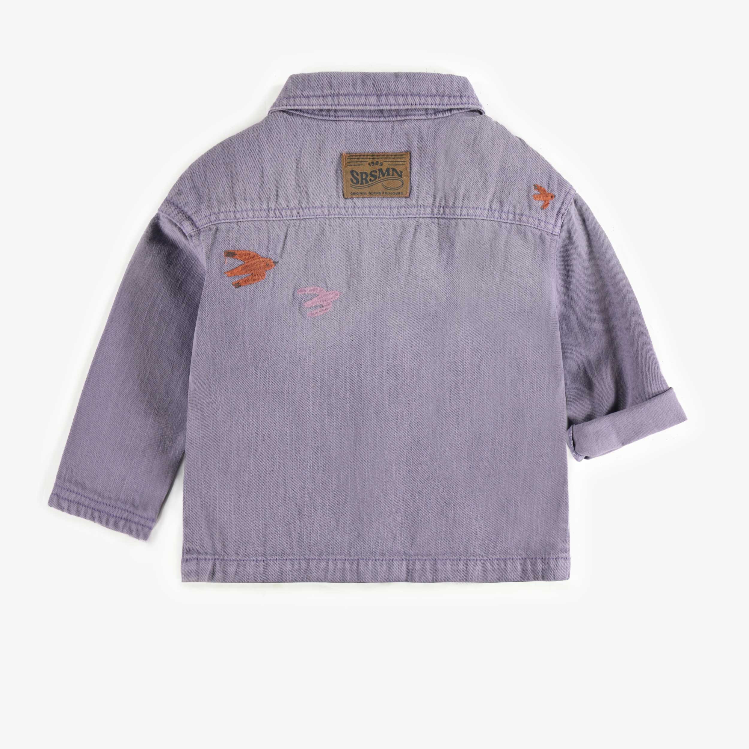 Purple colored denim shirt, baby