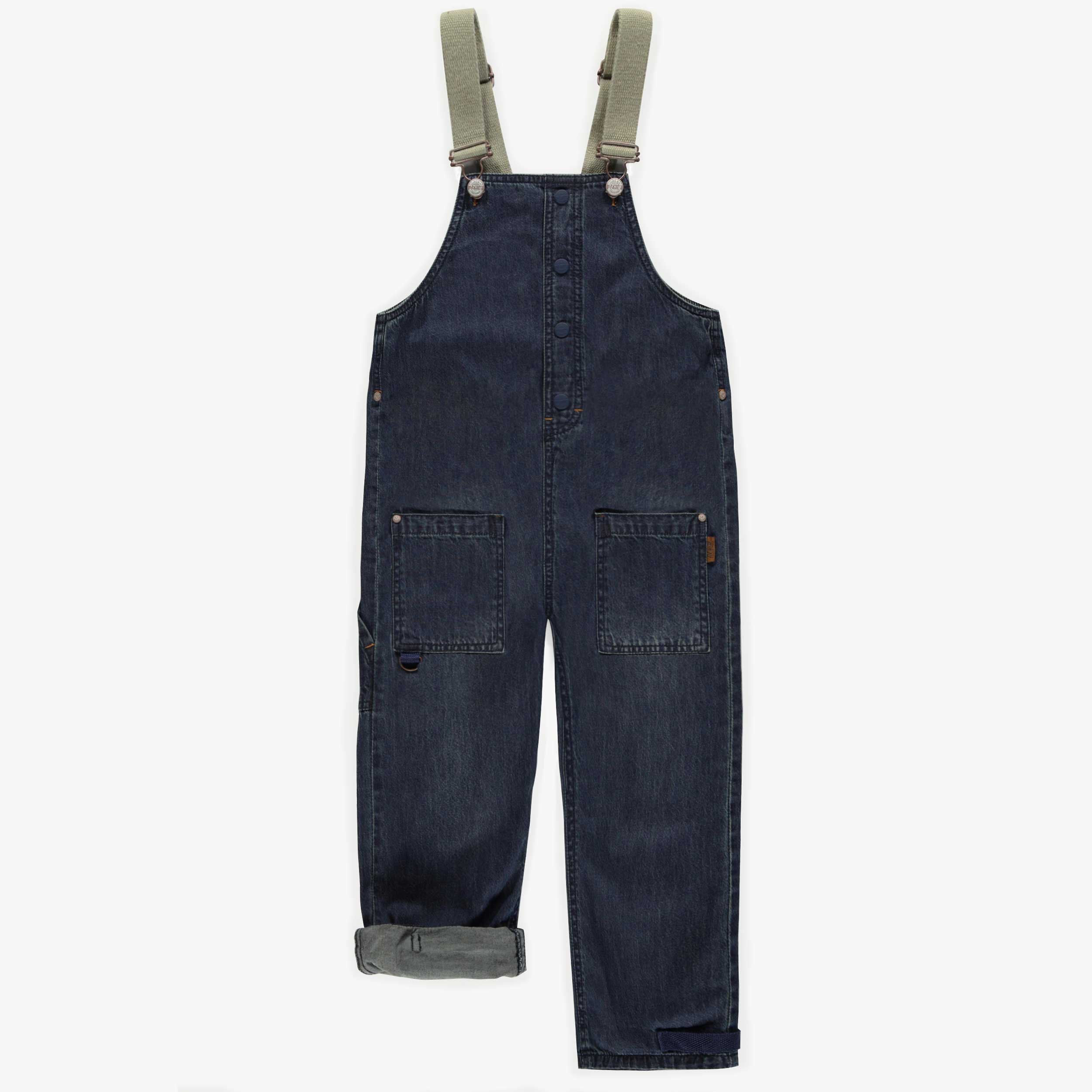 Denim long overall, child