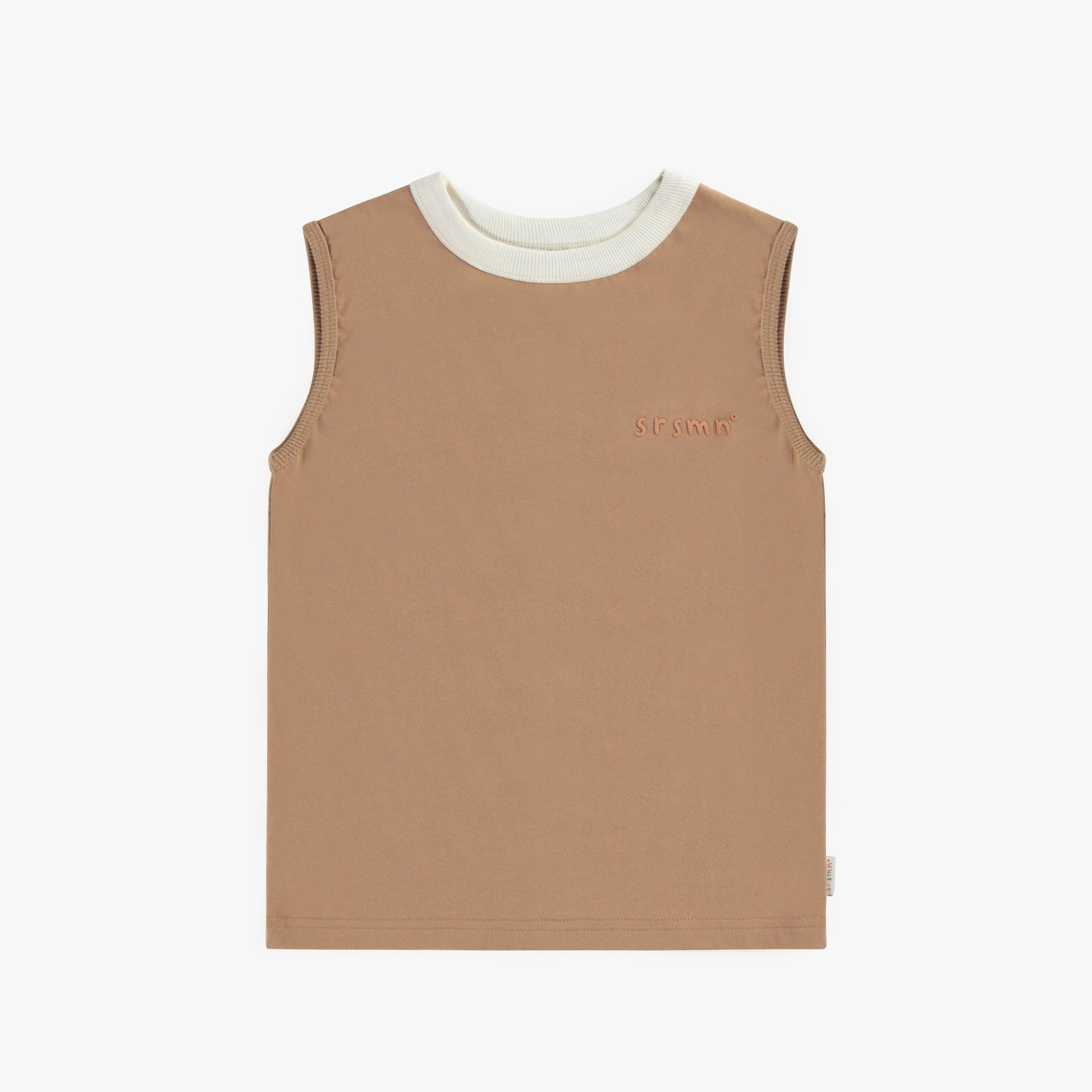 Camisole brune en coton de coupe droite, enfant