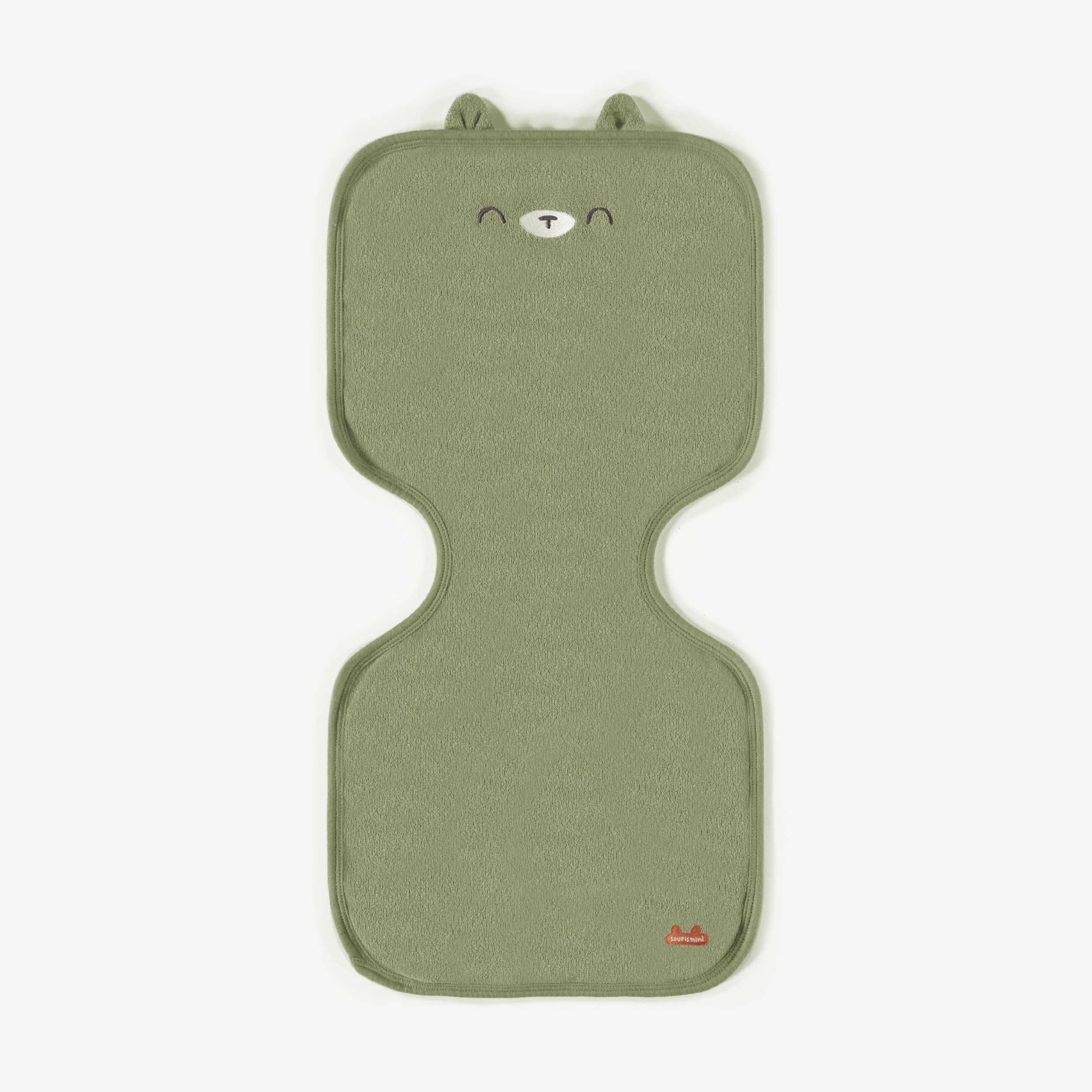 Green terry burp cloth, newborn
