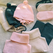 Mitaines crème de maille, bébé  || Cream knitted mittens, baby