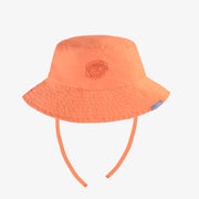 Chapeau de soleil réversible orange et à rayures, bébé || Reversible orange and striped sun hat, baby