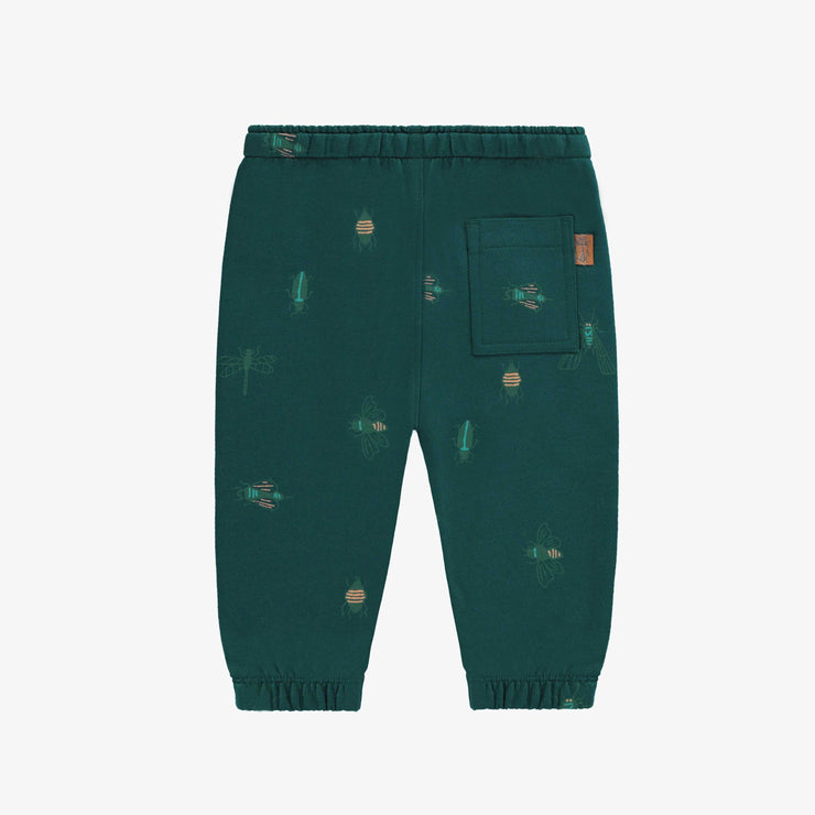 Pantalon coupe régulière vert à motif, bébé || Green regular fit pants with pattern, baby