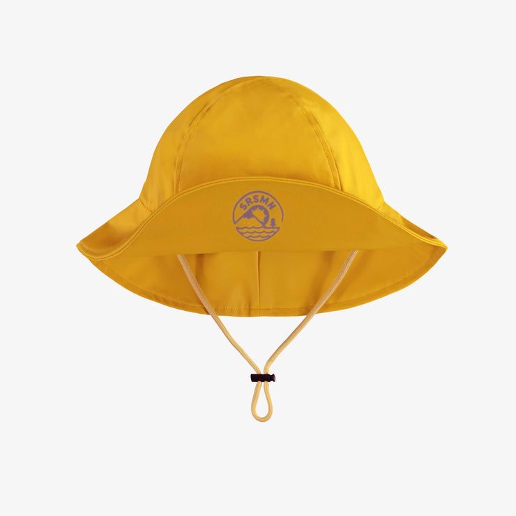 Chapeau de pluie jaune en polyuréthane, bébé || Yellow rain hat in polyurethane, baby