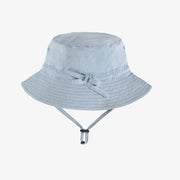 Chapeau de soleil bleu et crème avec rayures, bébé || Blue bucket hat with stripes, baby