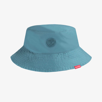 Chapeau de soleil réversible bleu avec rayures, enfant || Reversible blue bucket hat with stripes, child
