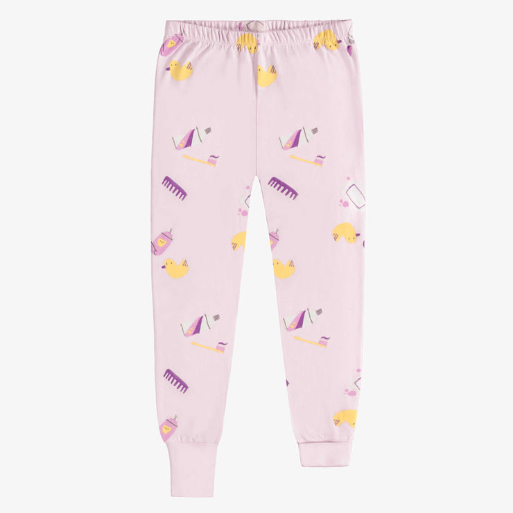 Pyjama lavande deux-pièces à motif en jersey, enfant || Lavender two-piece pajama with print in jersey, child