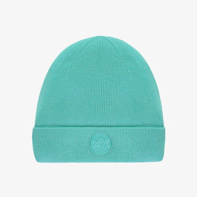 Tuque de maille turquoise, enfant || Turquoise knitted toque, child