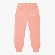 Pantalon coupe décontractée rose en coton français, enfant || Pink relaxed fit pants in french terry, child