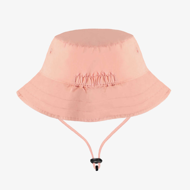 Chapeau de soleil pêche en coton, enfant  || Peach sun hat in cotton, child