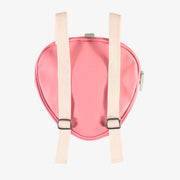 Sac à dos fraise rose en faux cuir, enfant || Pink strawberry backpack in fake leather, child