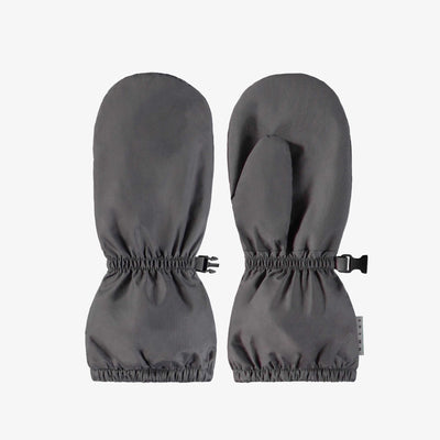 Mitaines charcoal doublées en nylon, enfant || Lined charcoal mittens in nylon, child