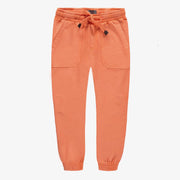 Pantalon coupe décontractée orange en coton français, enfant || Orange relaxed fit pant jogging style, child