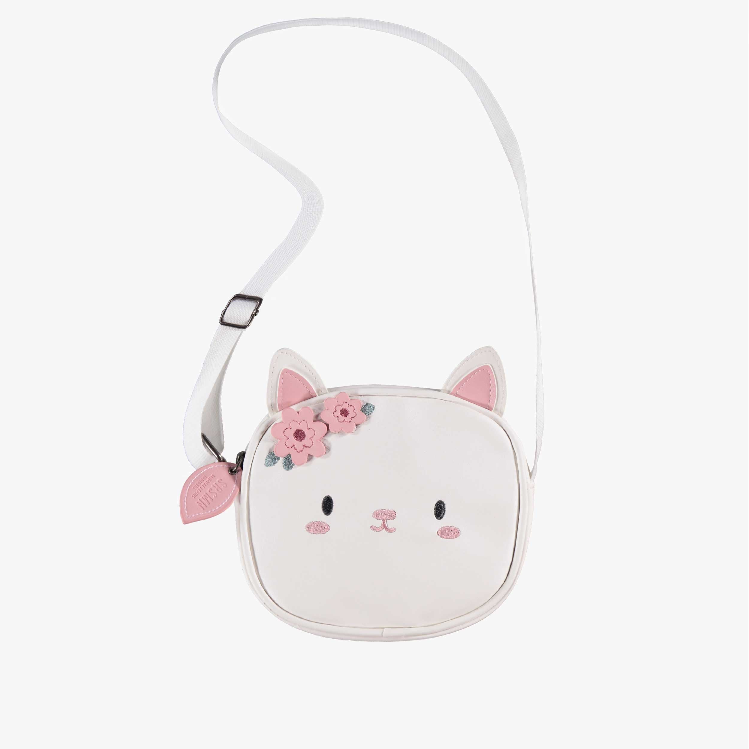 Sac à main en faux cuir en forme de chat, enfant