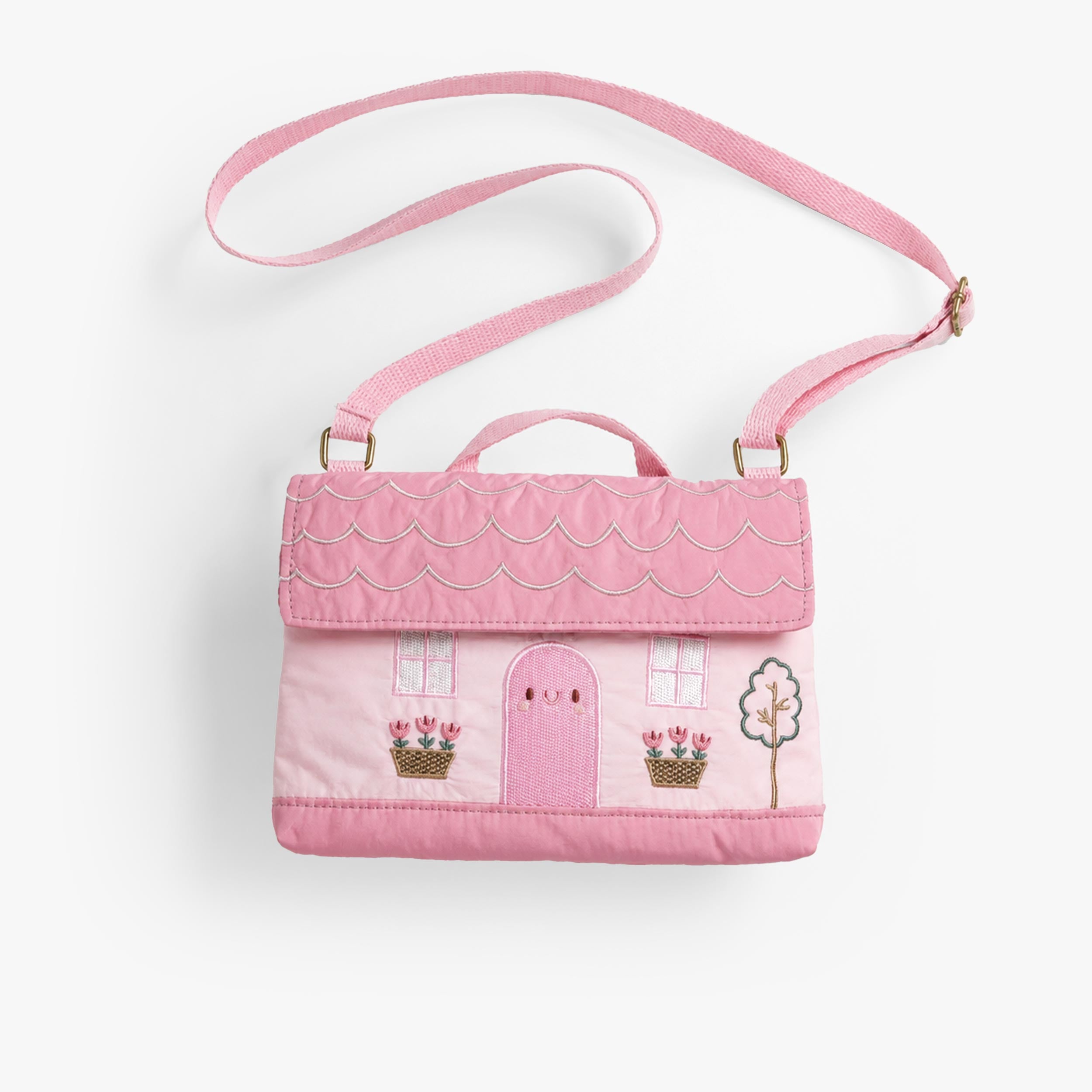 Sac porte-feuille rose en nylon, enfant - Souris Mini