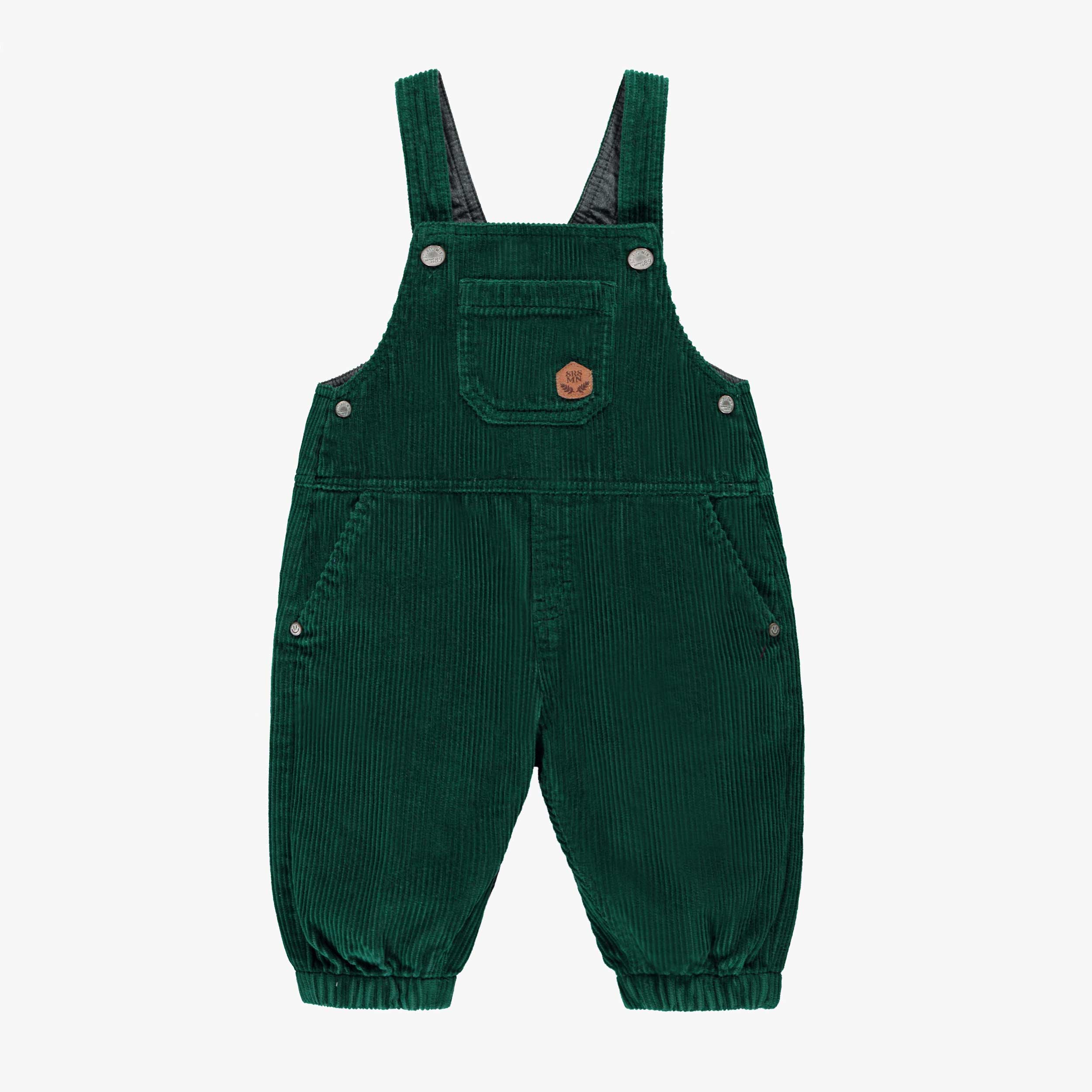 Salopette verte en velours côtelé, bébé - Souris Mini