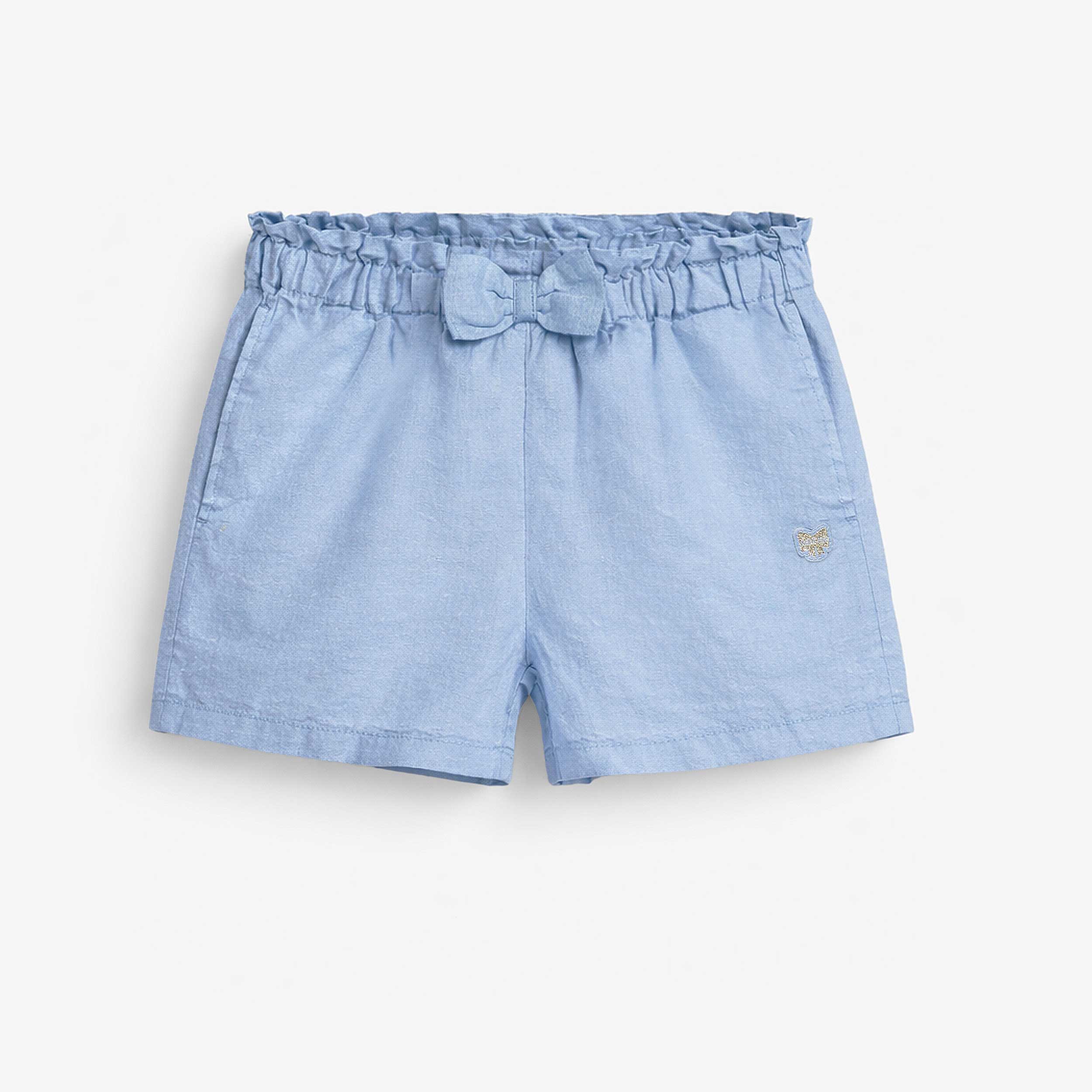 Short bleu en coton et lin, enfant - Souris Mini