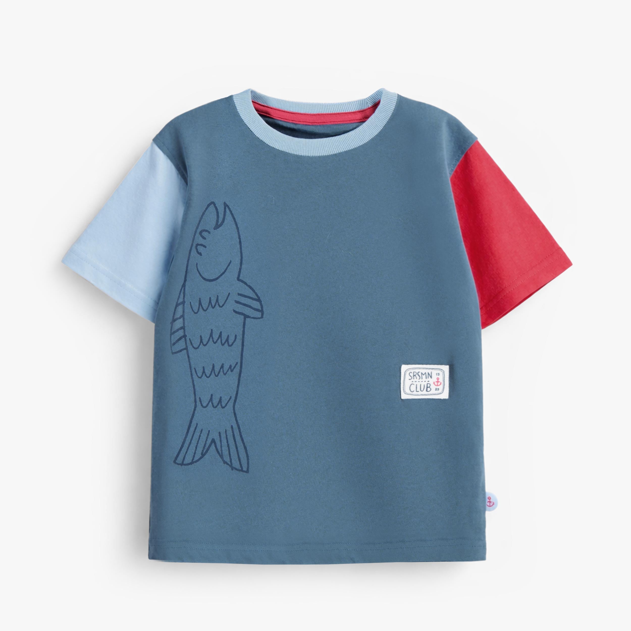 T-shirt bleu marine avec illustration, enfant - Souris Mini