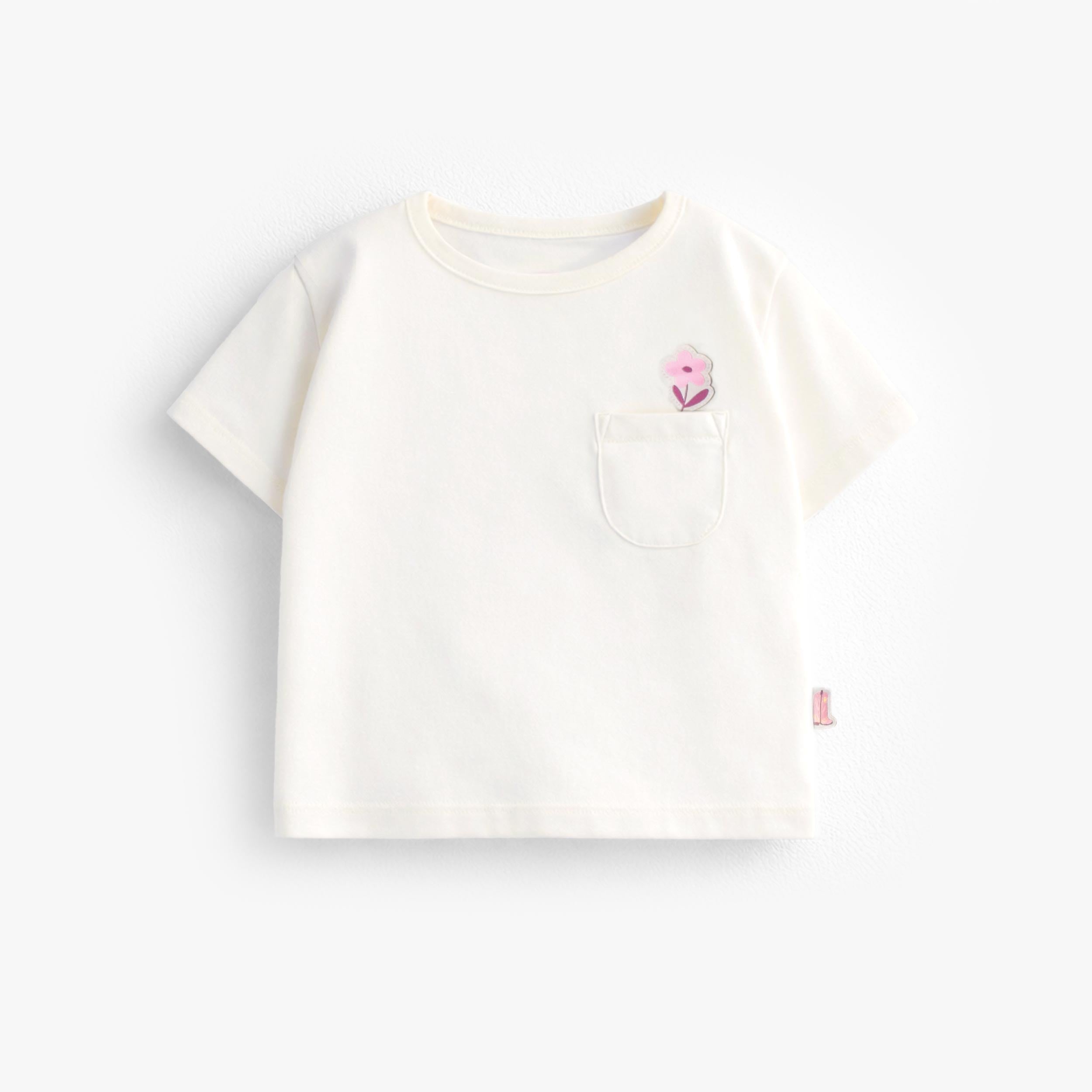 T-shirt crème avec illustration au dos, bébé - Souris Mini