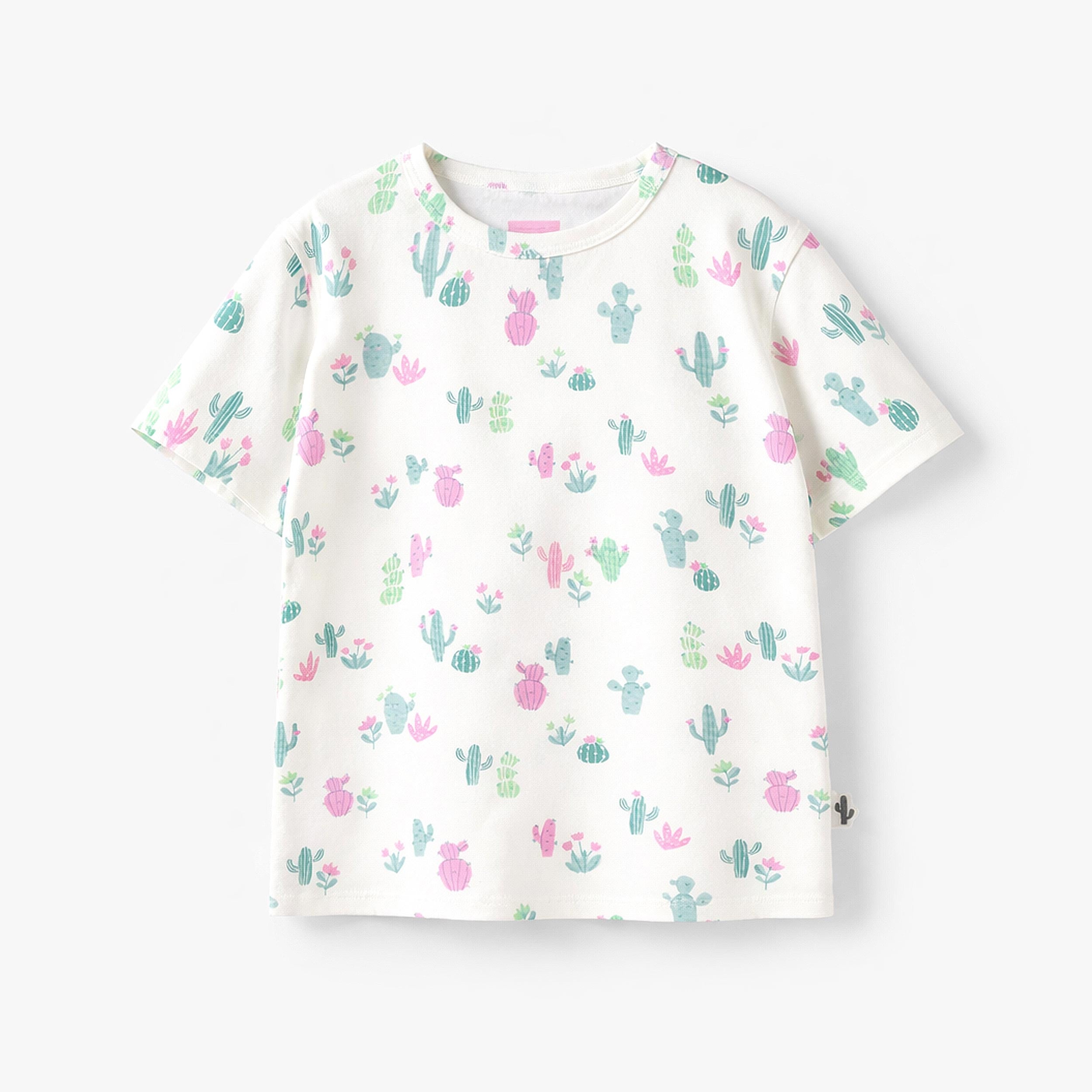 T-shirt crème à motifs de cactus, enfant - Souris Mini