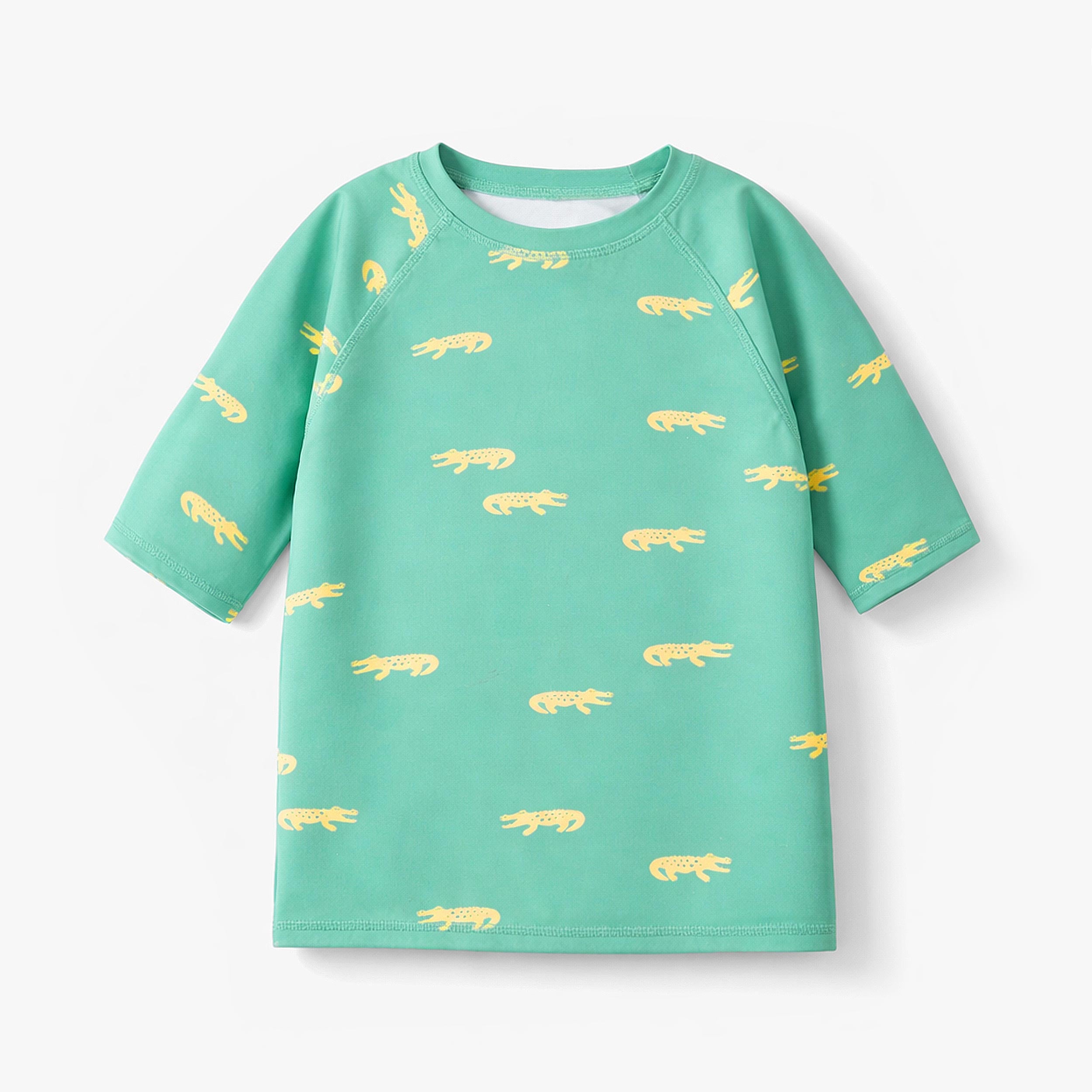 T-shirt de bain turquoise à motifs de crocodiles, enfant - Souris Mini