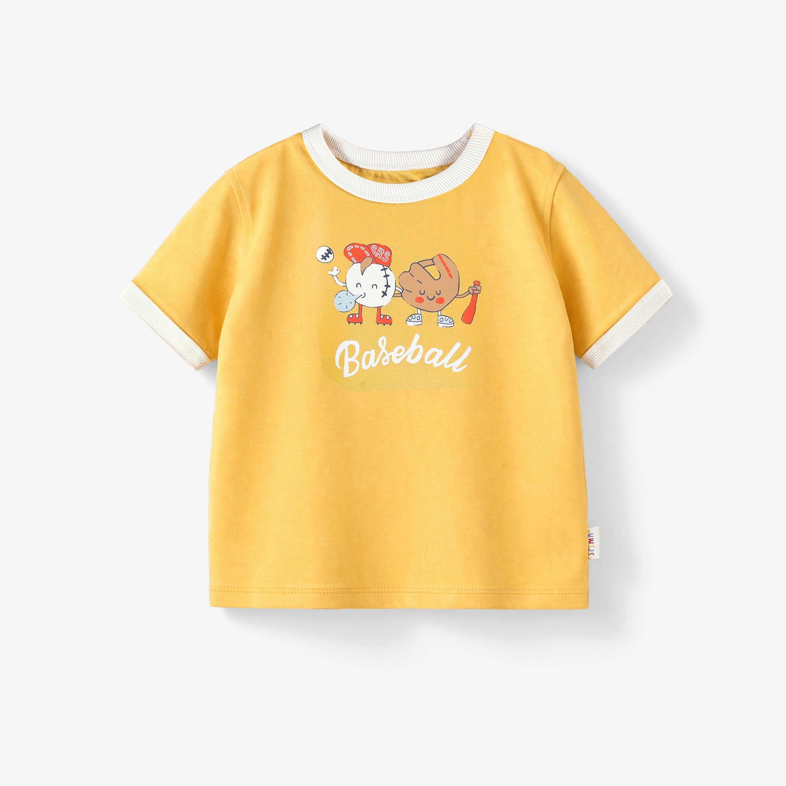 T-shirt jaune avec illustration, bébé - Souris Mini