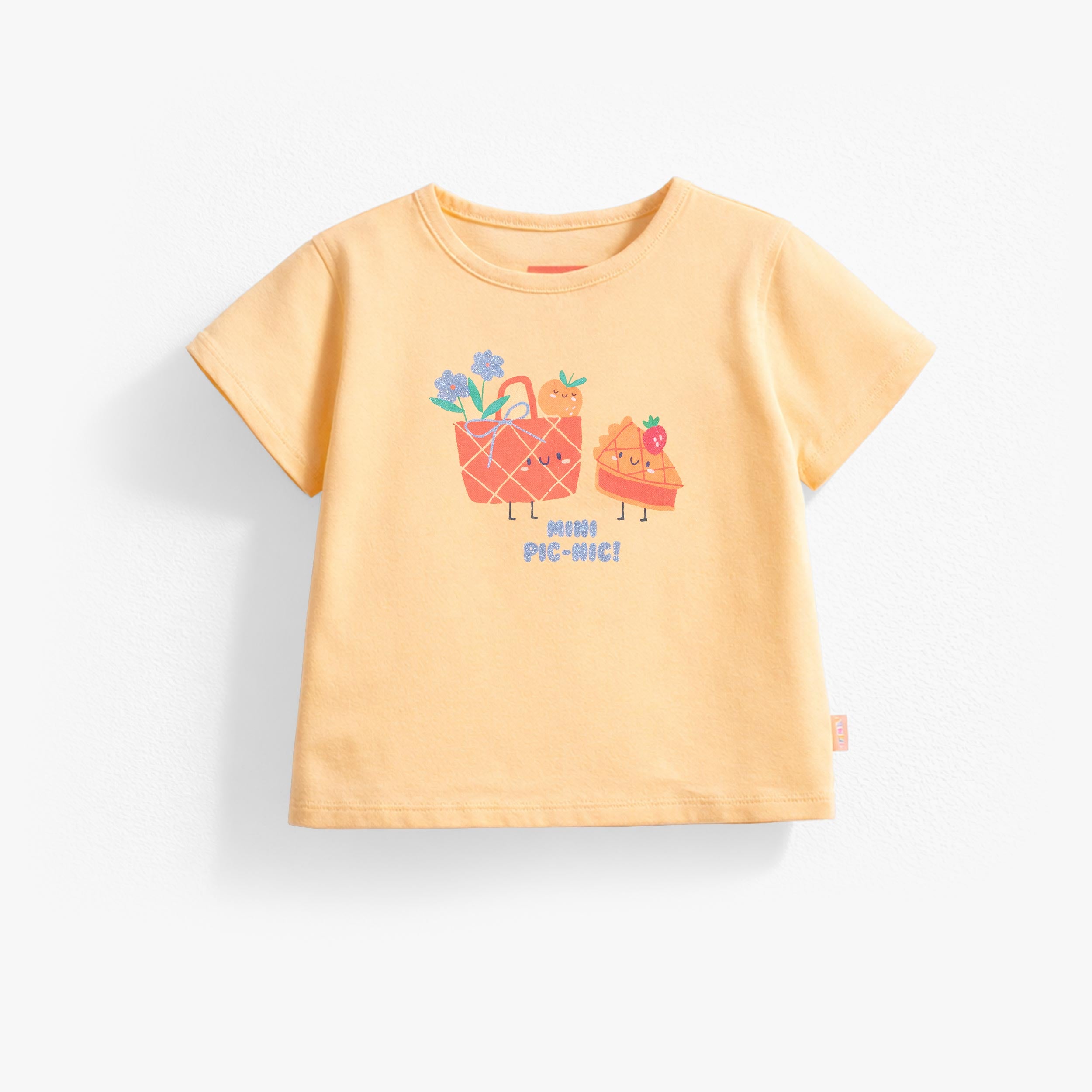 T-shirt jaune avec illustration, bébé - Souris Mini