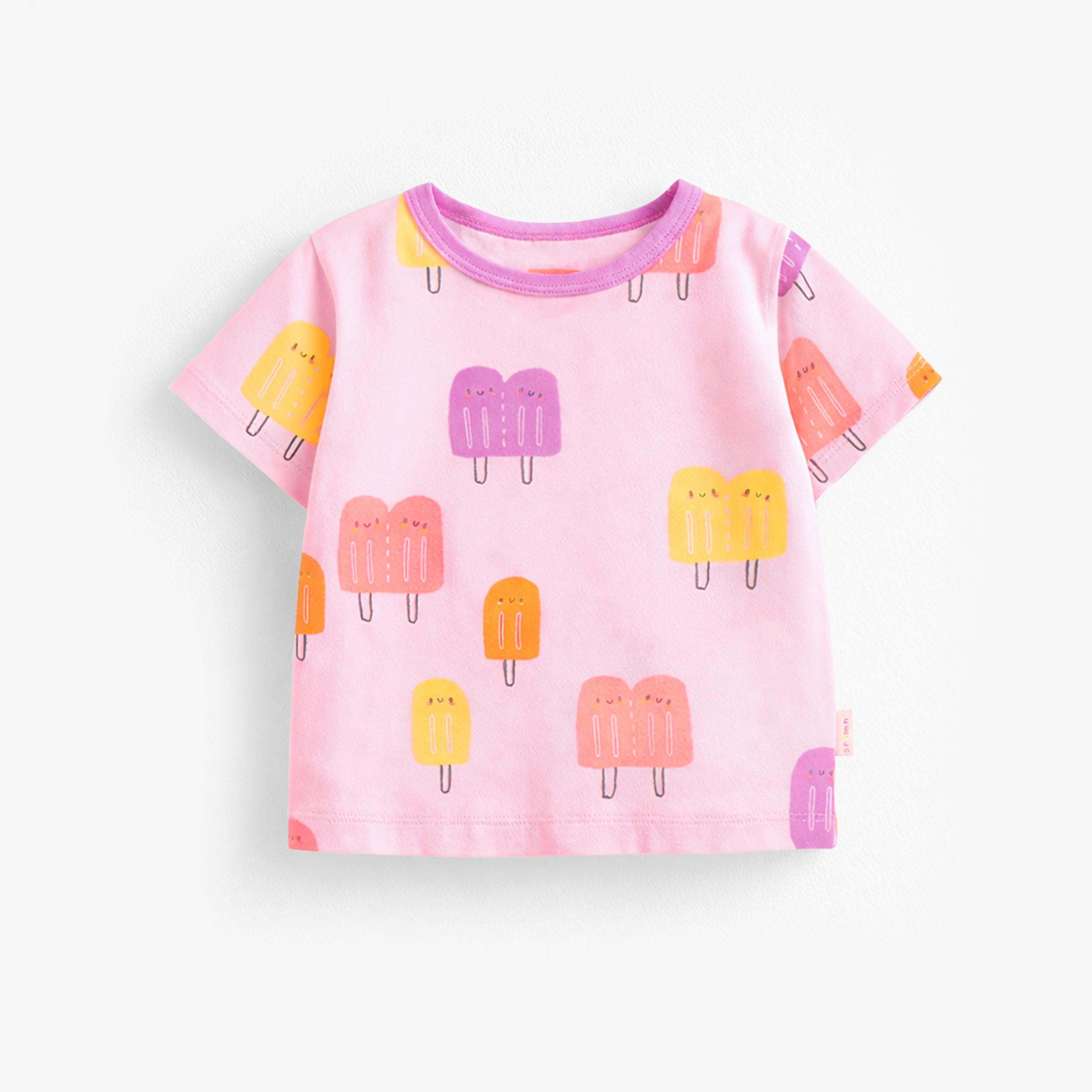 T-shirt mauve à motifs de sucettes glacées, bébé - Souris Mini