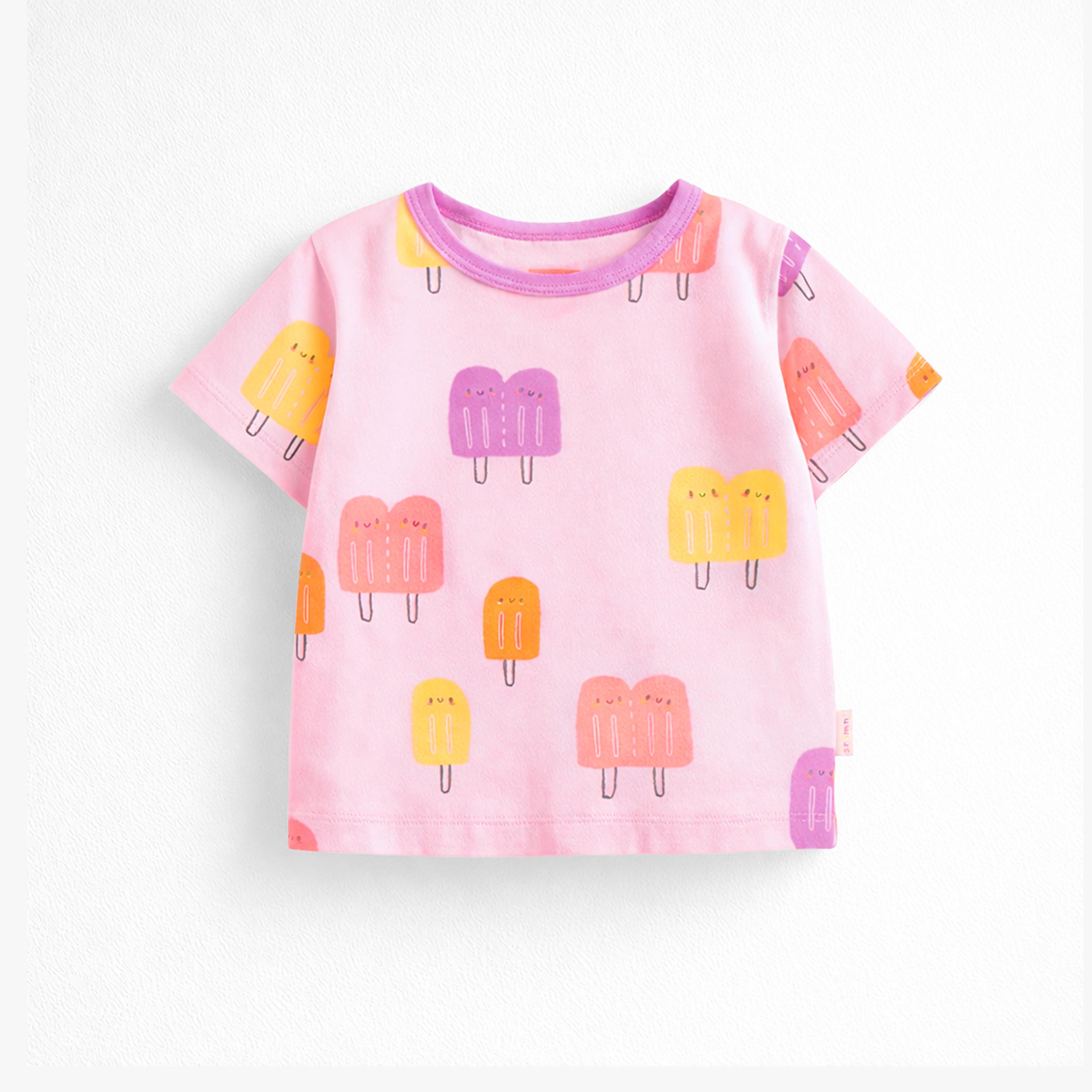 T-shirt mauve à motifs de sucettes glacées, bébé - Souris Mini