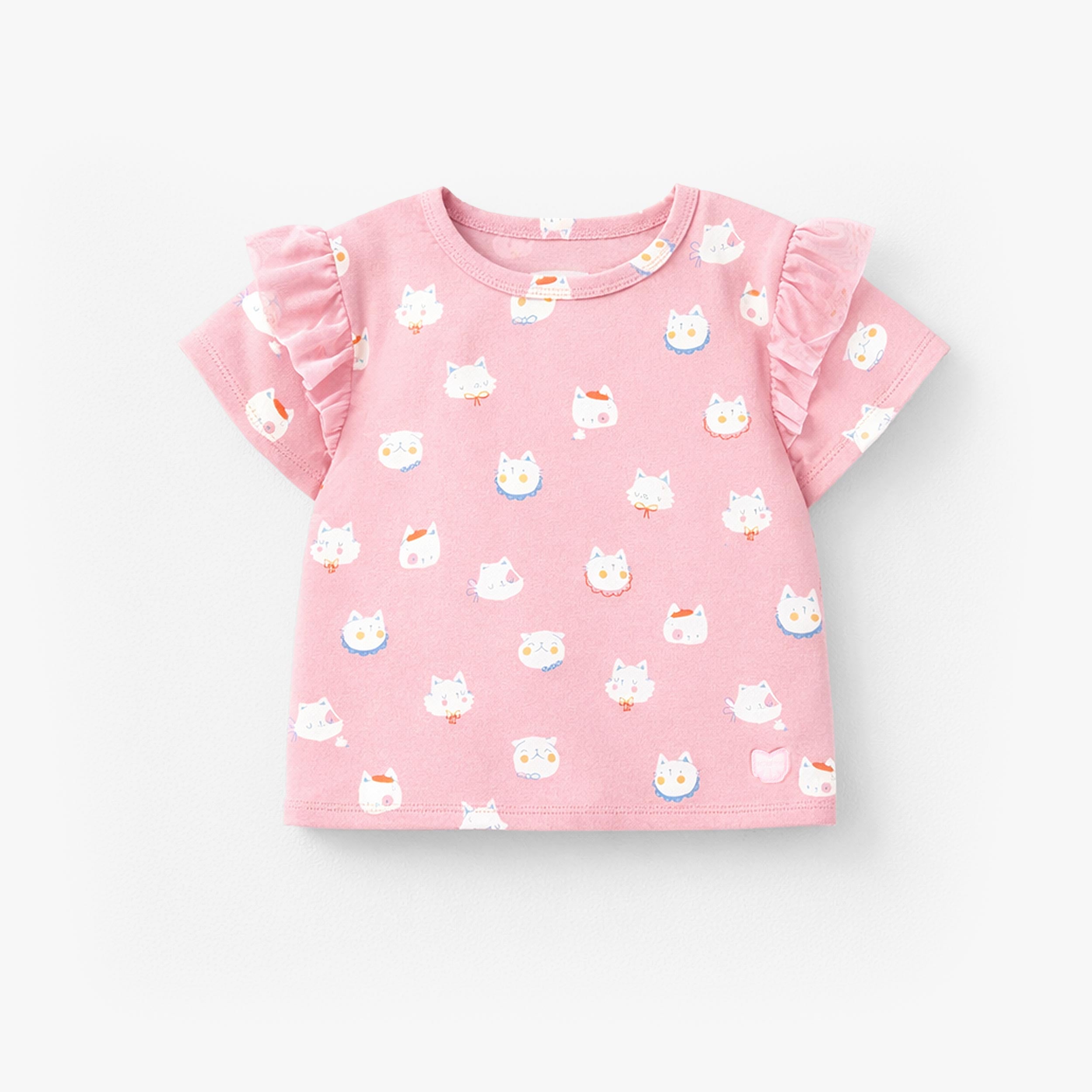 T-shirt rose à motifs de chats, bébé - Souris Mini