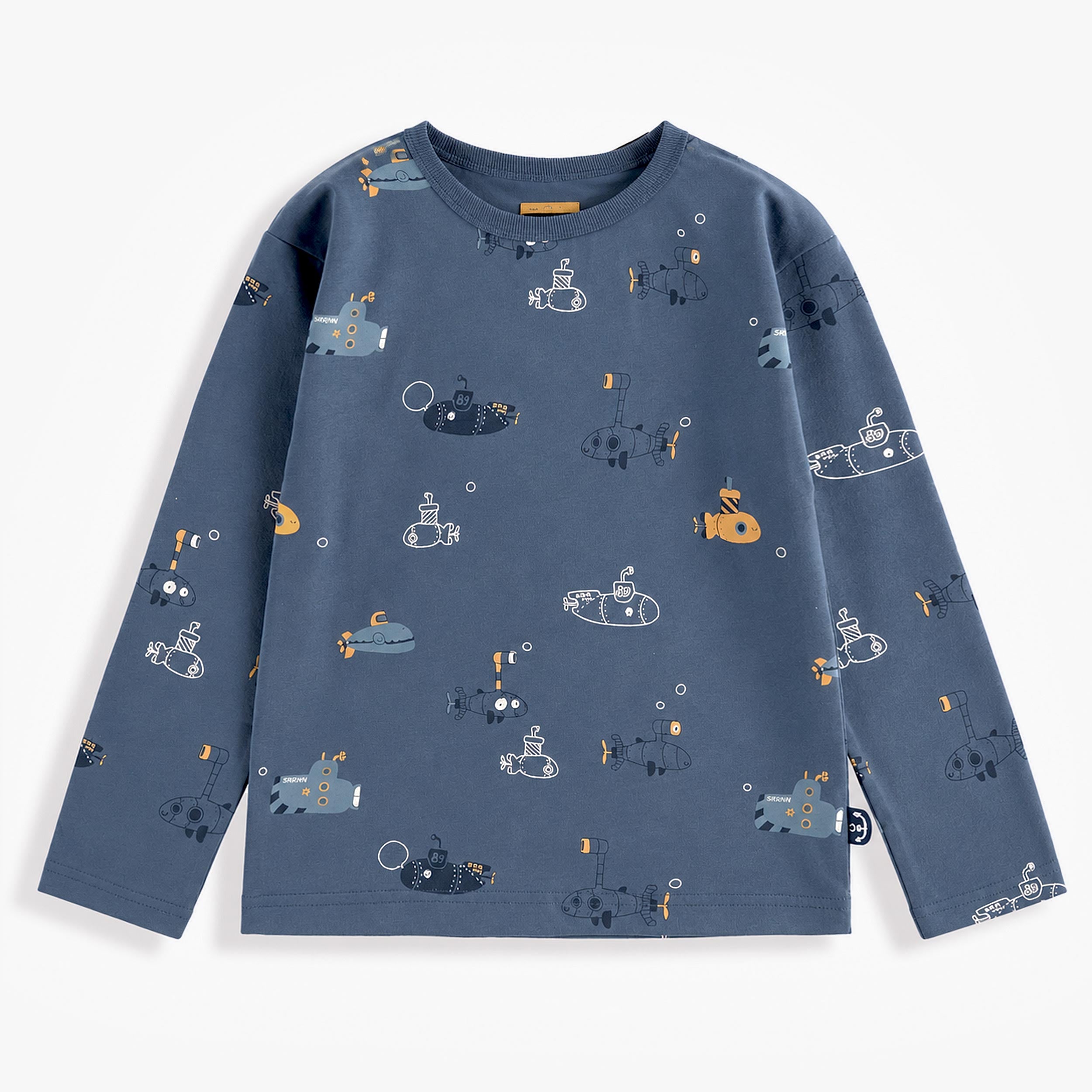 T-shirt bleu à imprimé illustré, enfant - Souris Mini
