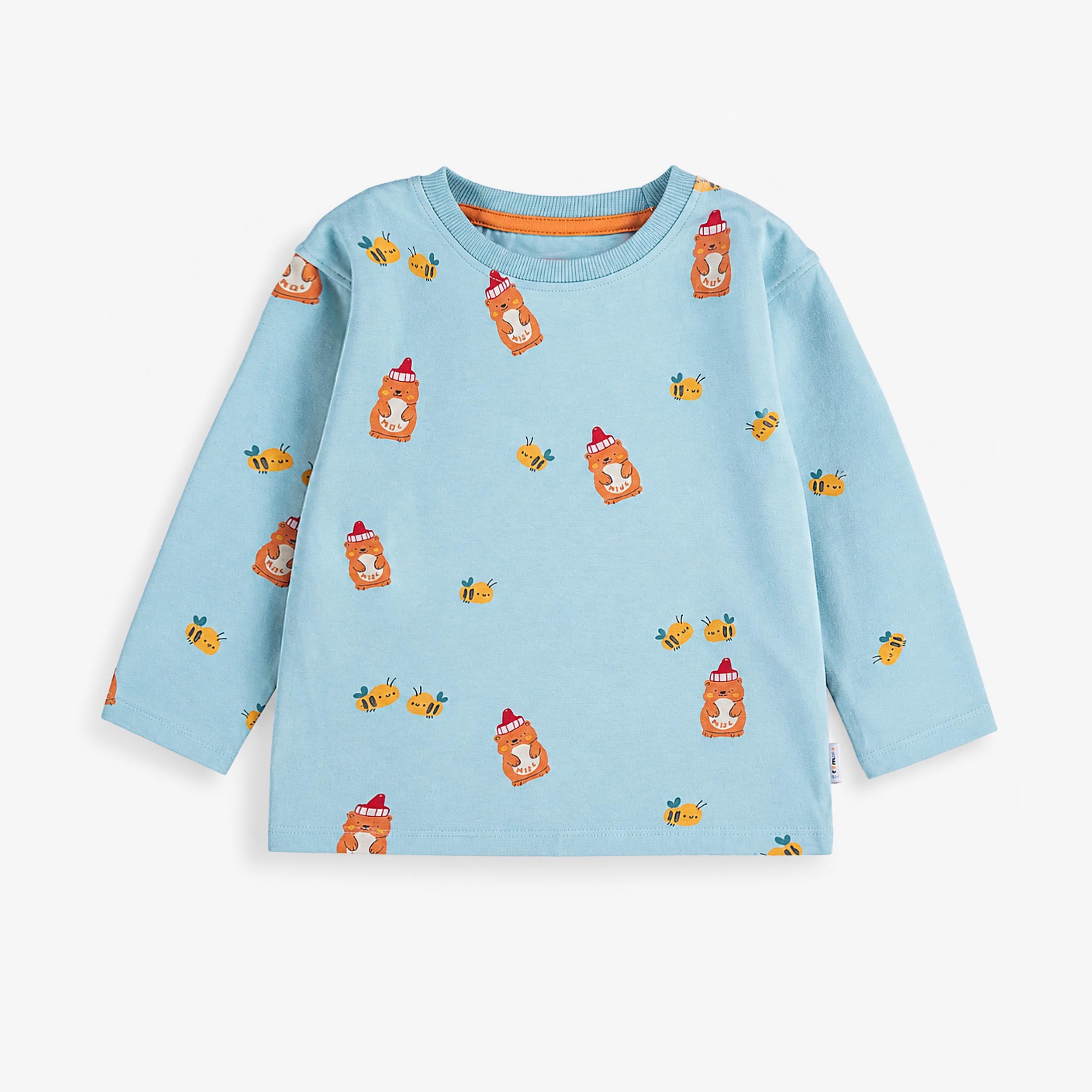 T-shirt bleu pâle à imprimé, bébé garçon