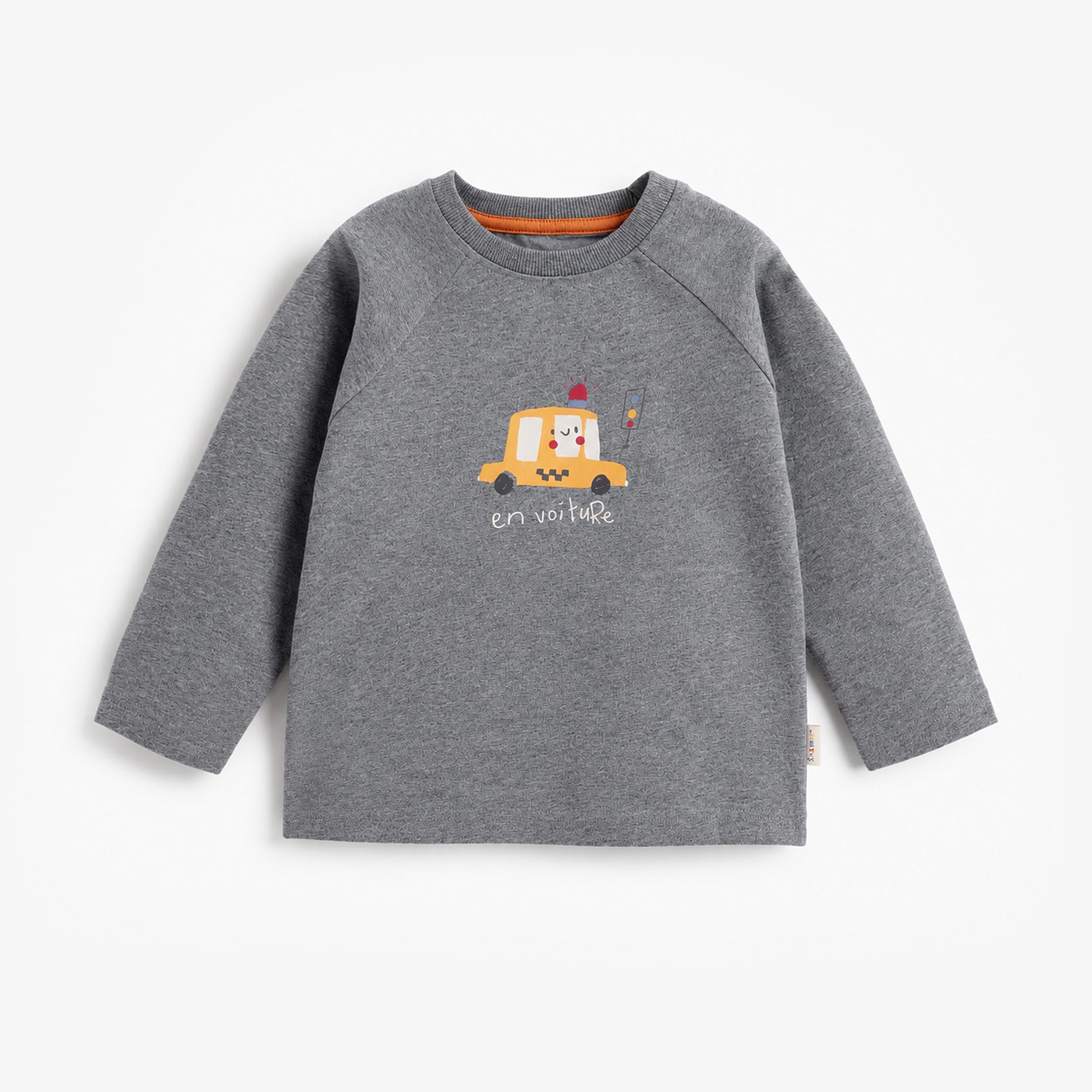 T-shirt gris à illustration de voiture, bébé - Souris Mini