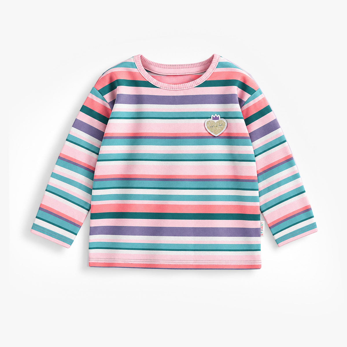 T-shirt à manches longues rayé multicolore, bébé fille - Souris Mini