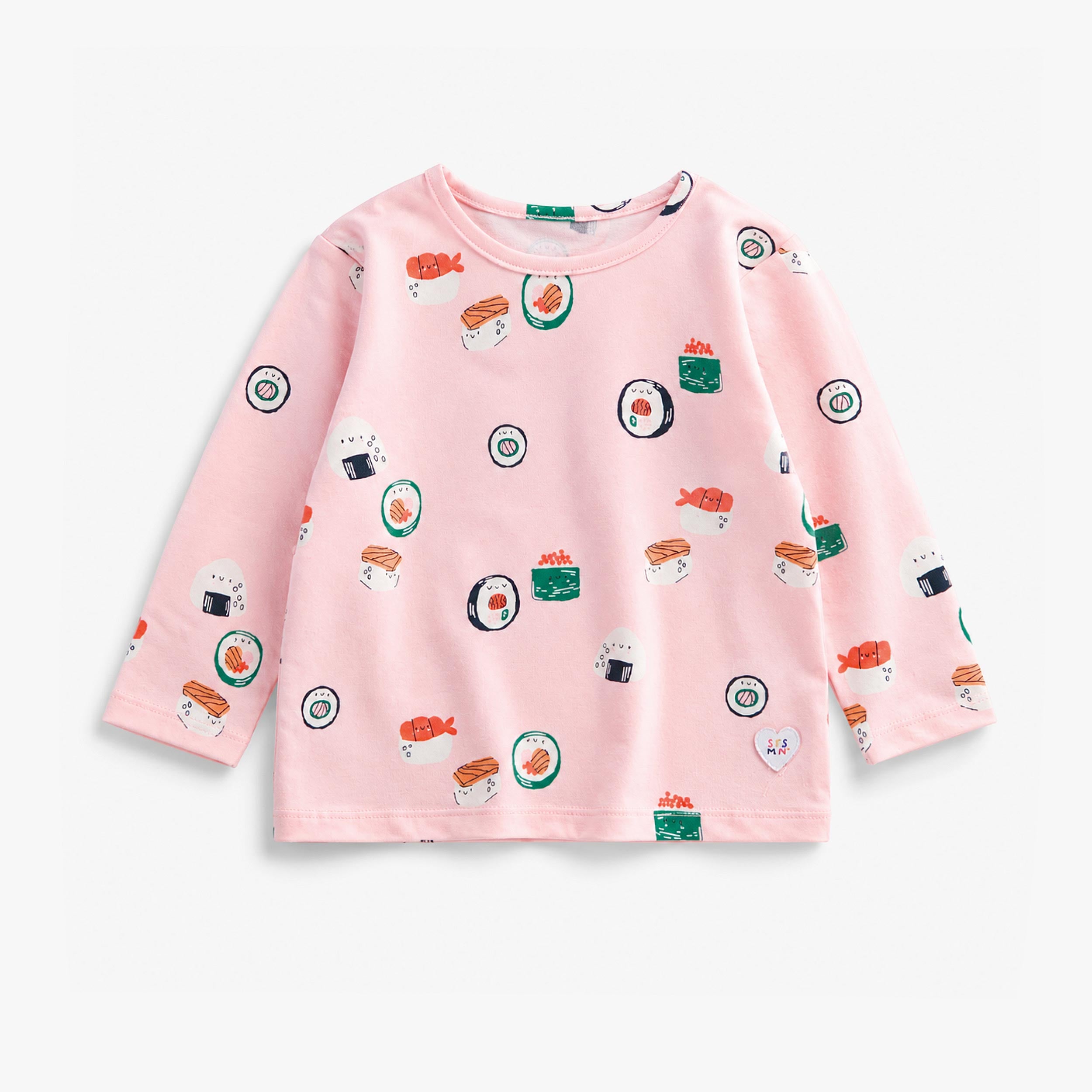 T-shirt rose à imprimé de sushis, bébé fille - Souris Mini